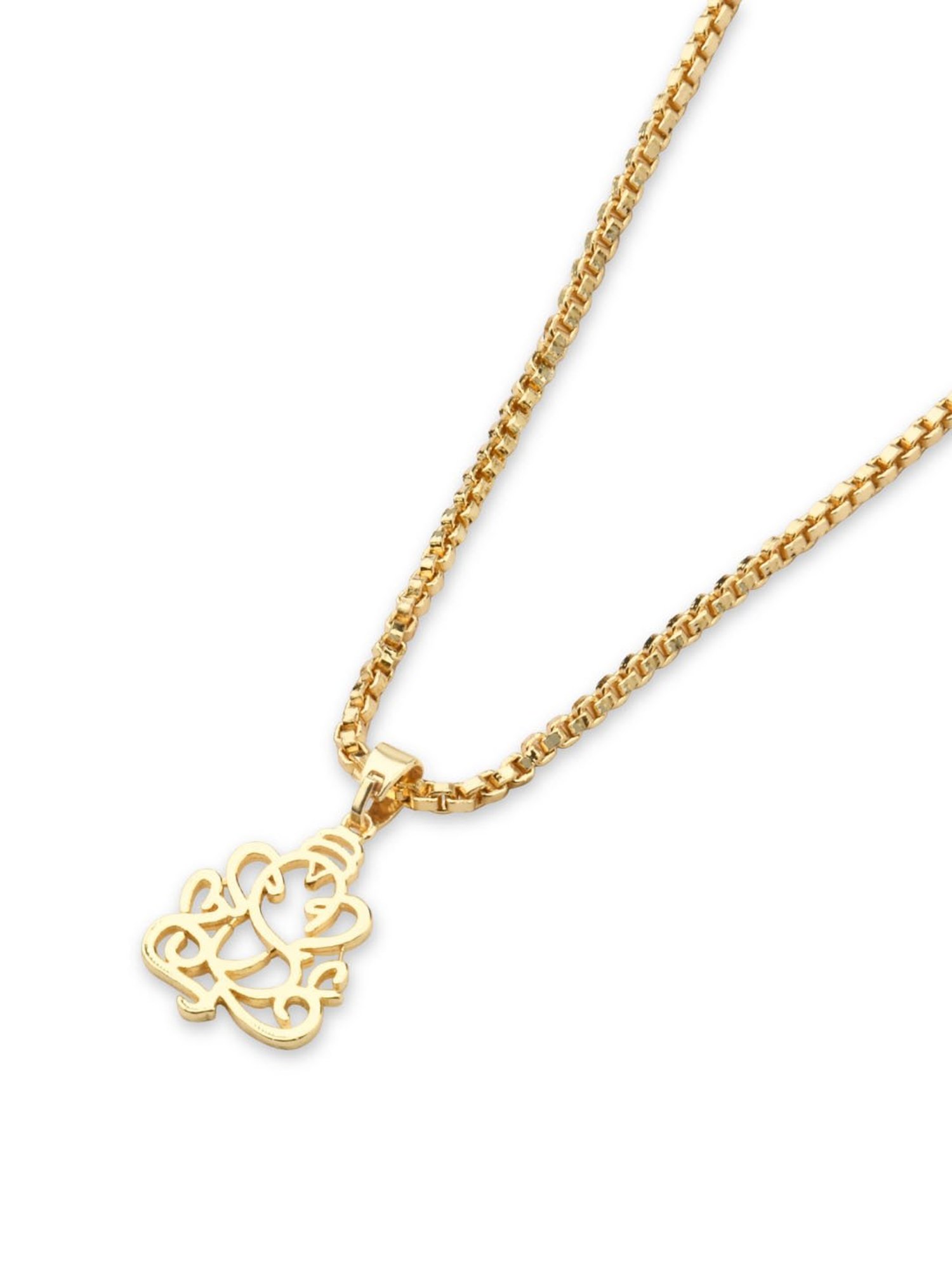 The Bro Code Gold-Plated Ganesh Pendant Necklace for Men