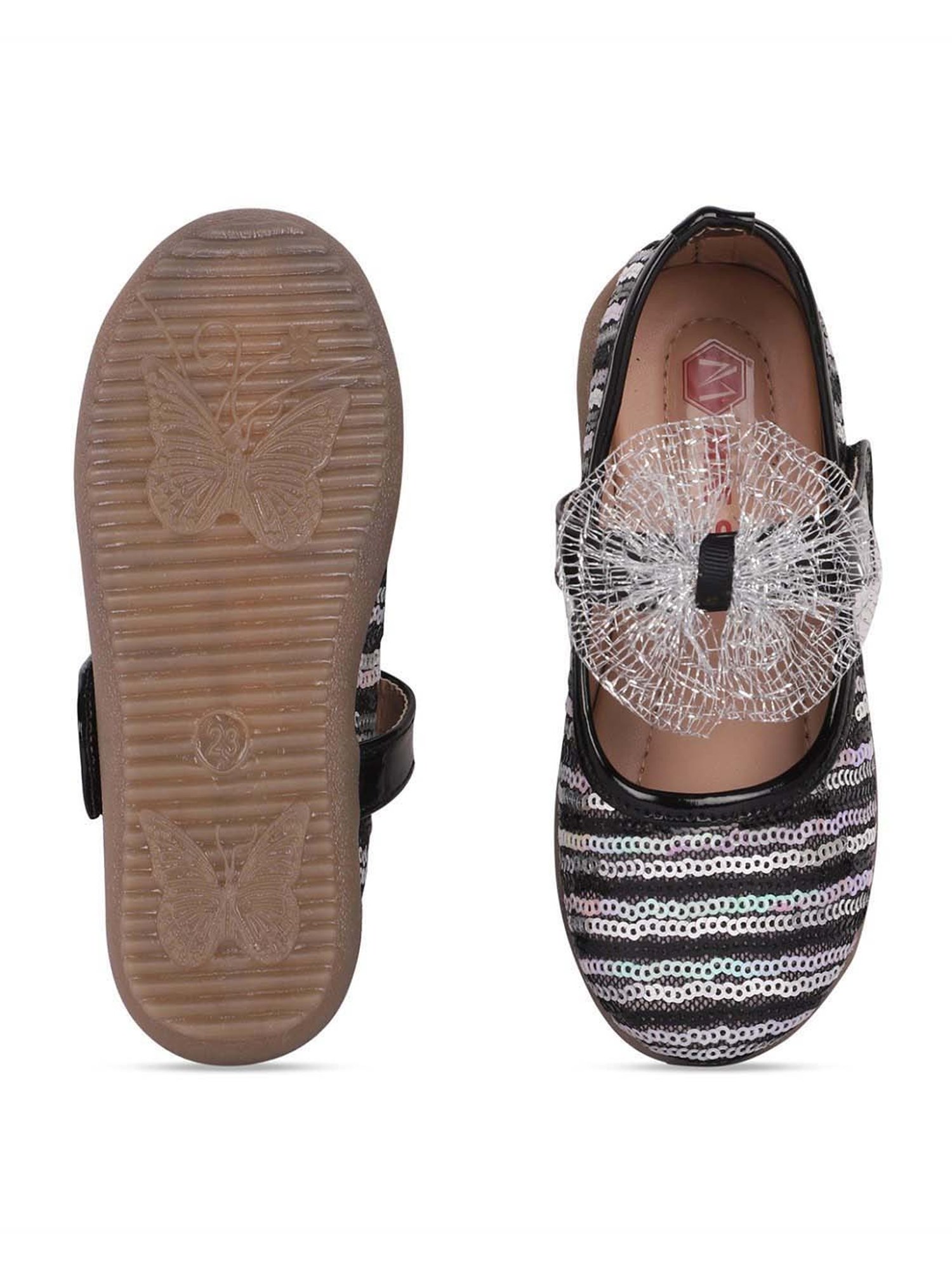 Minesole Kids Black Mary Jane Shoes