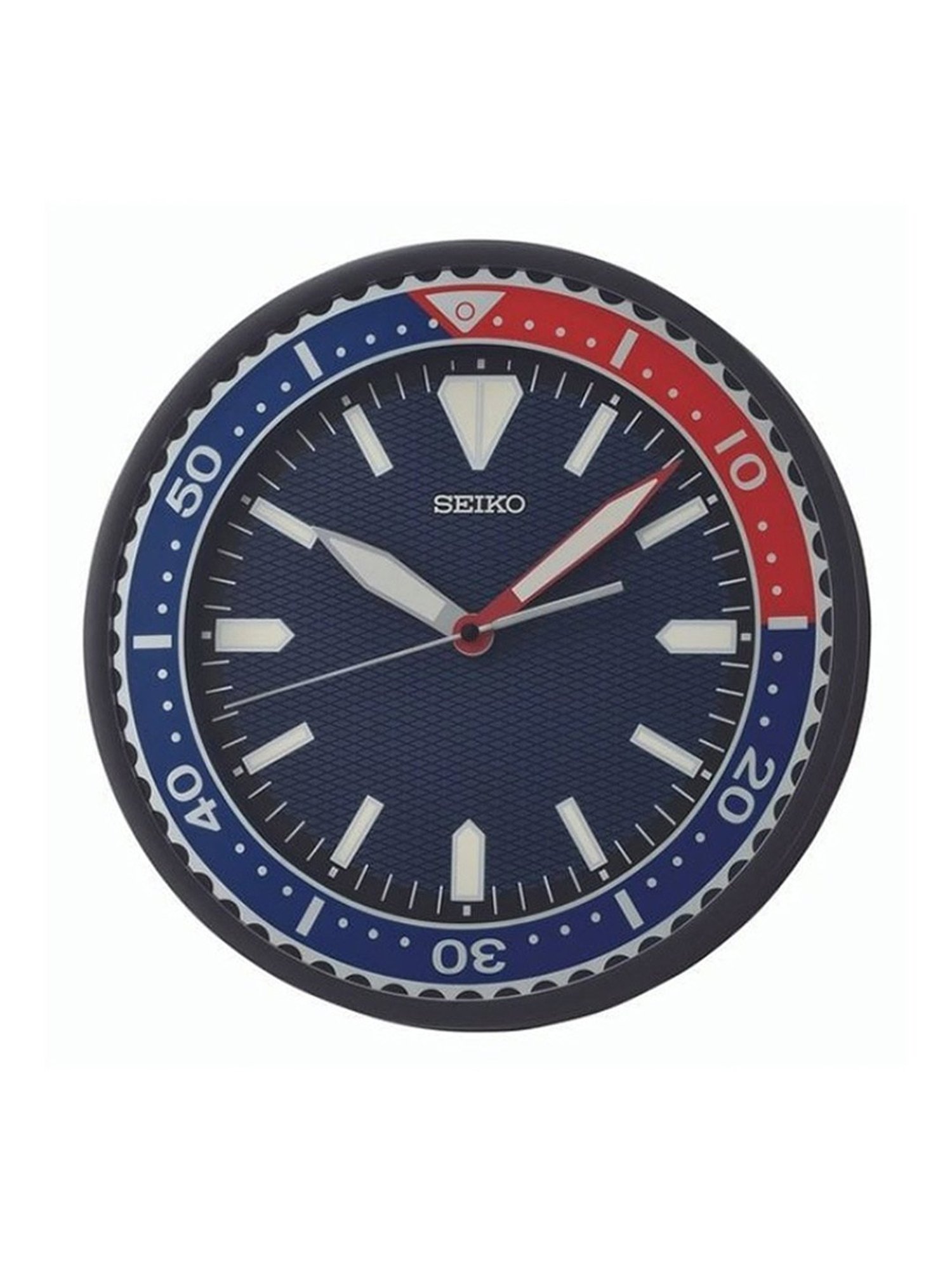 SEIKO classic black plastic wall clock with sweep movement