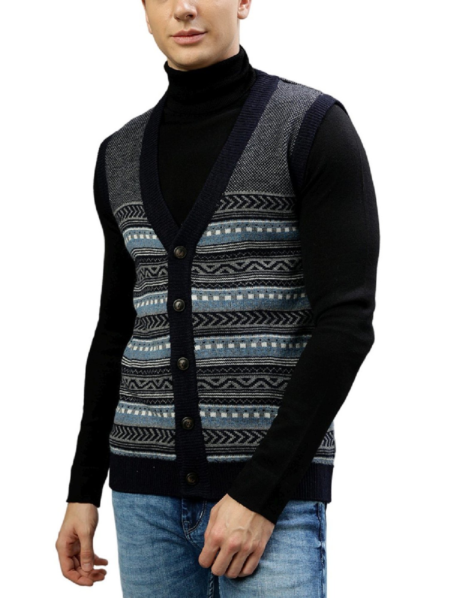 Lindbergh Multi Regular Fit Self Pattern Sweaters