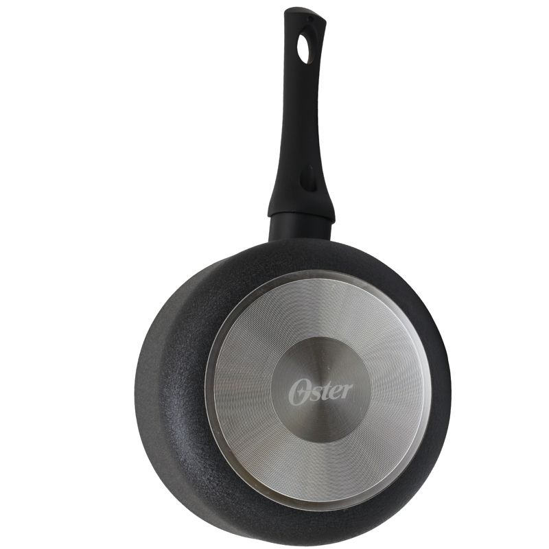 Oster Ashford 2 Quart Aluminum Nonstick Sauce Pan with Tempered Glass Lid in Black