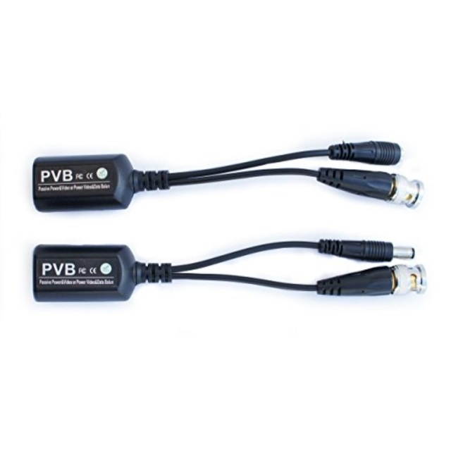 SPT 15-U1010 Passive Power and Video Balun (Black)