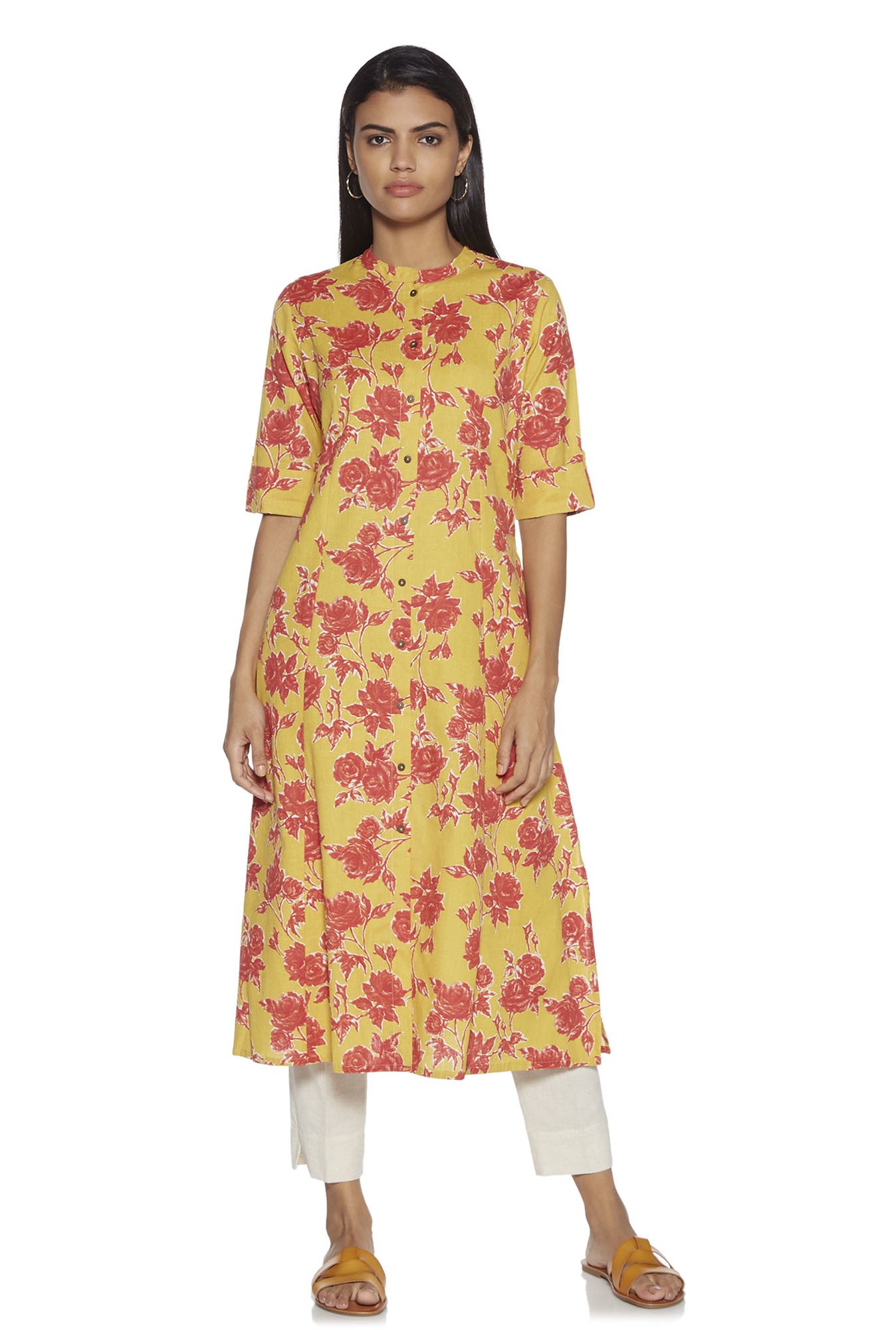 Utsa by Westside Off-White Slim Fit Ethnic Pants