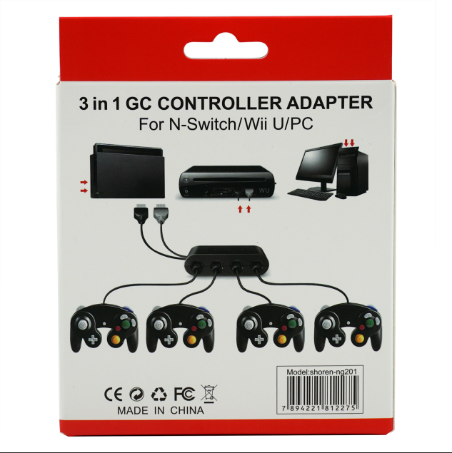 4-Port GC Controller Adapter For N-Switch/Wii U/PC