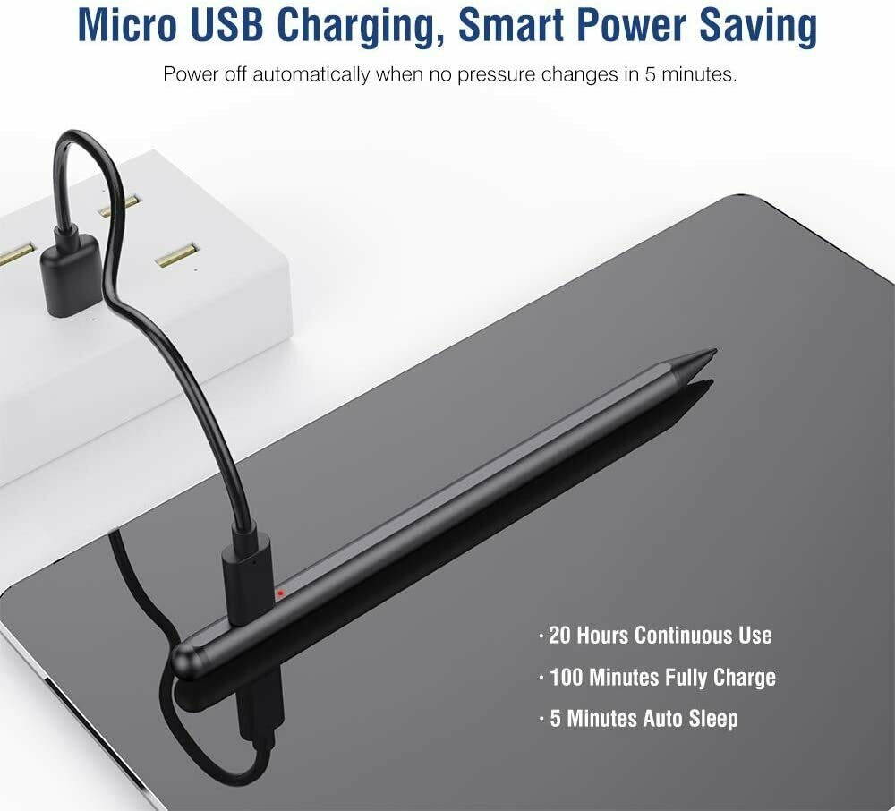 Active Rechargeable Pencil Stylus Pen for iPad 10.2 7th/iPad Pro 11/12.9 2020