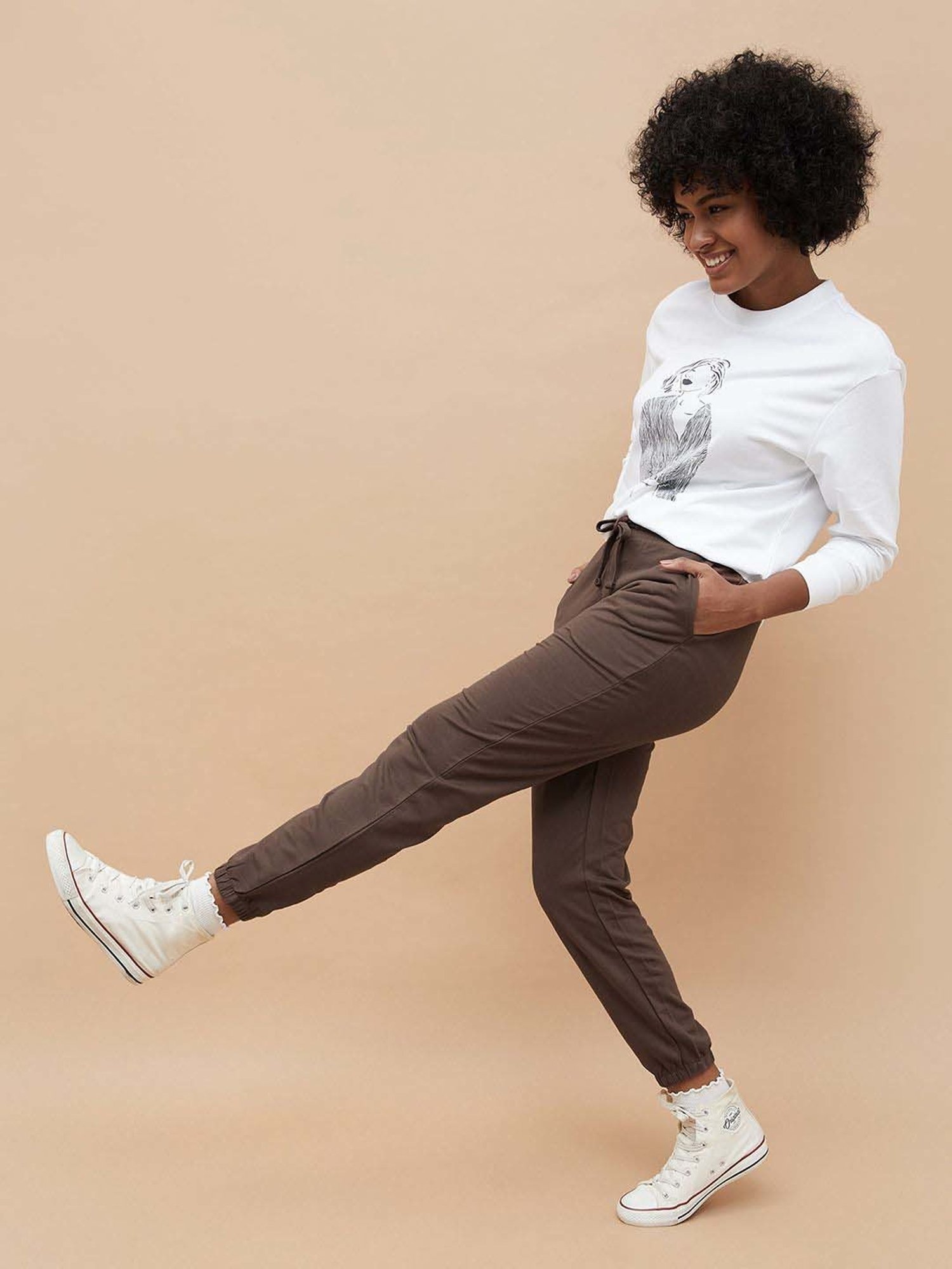 Fame Forever by Lifestyle Brown Cotton Joggers