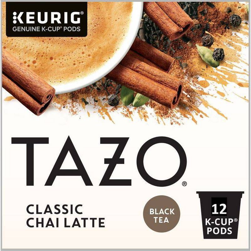 Tazo Classic Chai Latte Black Tea Keurig K-Cups – 12ct