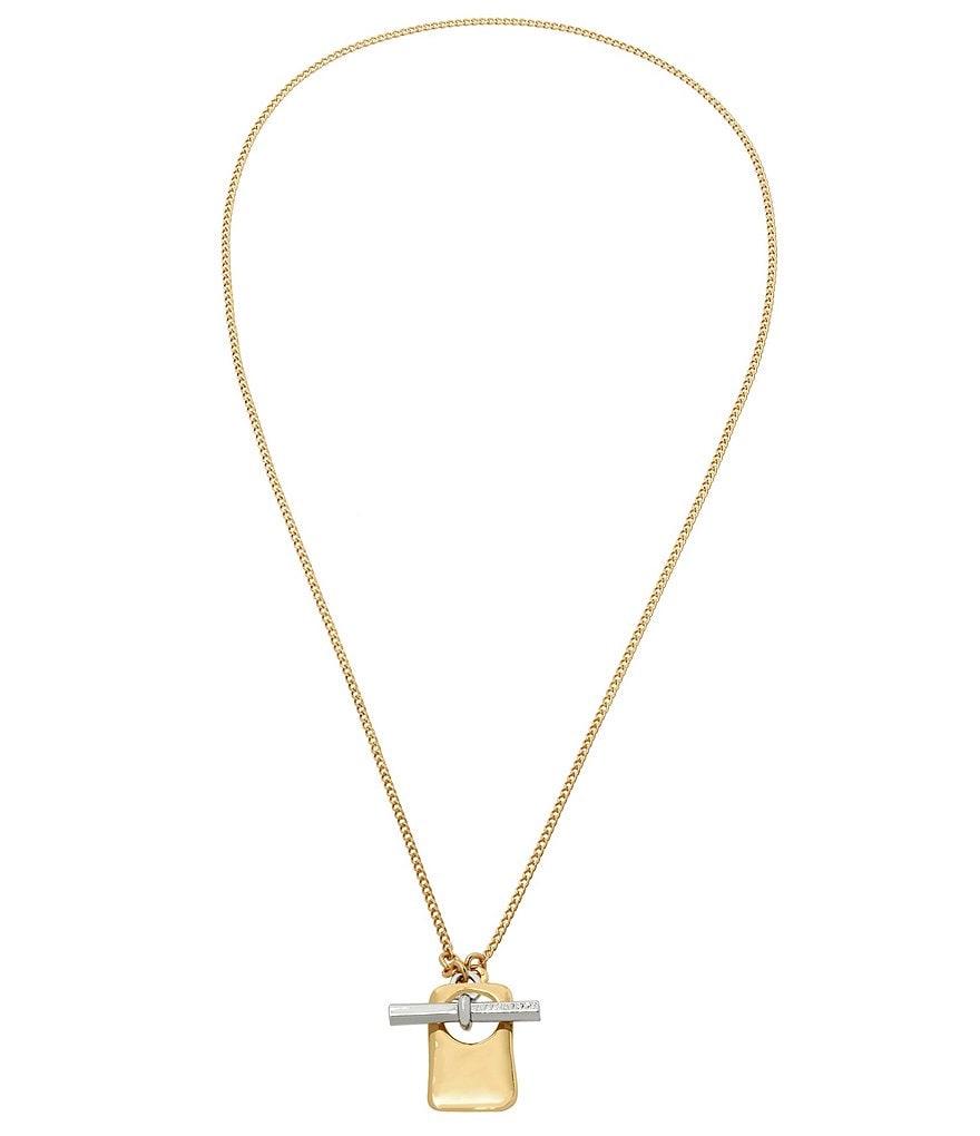 AllSaints Rectangle Pendant Necklace