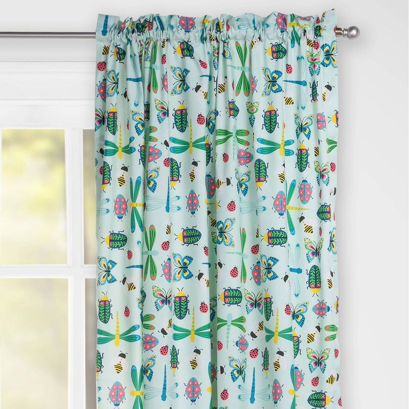 Snug As A Bug Rod Pocket Curtain Panel Green - Highlights