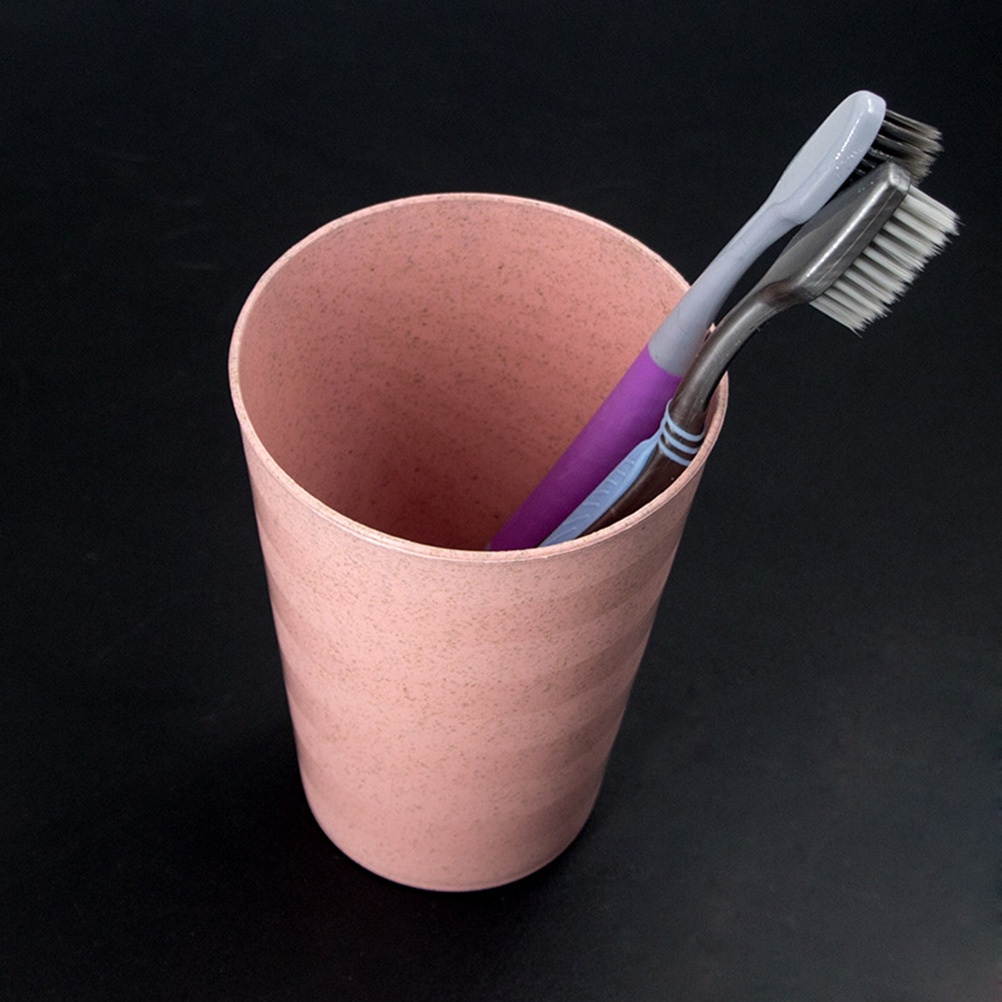 4pcs Wheat Straw Drink Cups Mugs Couple Brushing Toothbrush Cups for Coffee Wate Tea