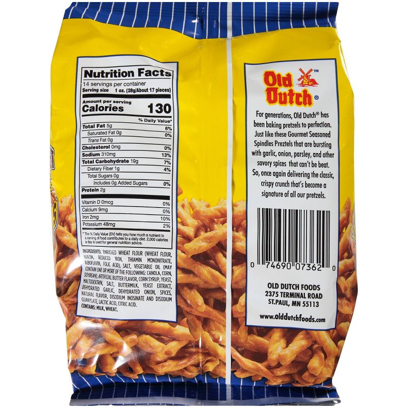 Old Dutch Seasoned Spindle Pretzel - 14oz