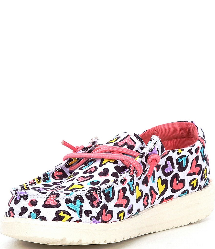 Hey Dude Girls' Wendy Multi Leopard Washable Slip-Ons (Youth)