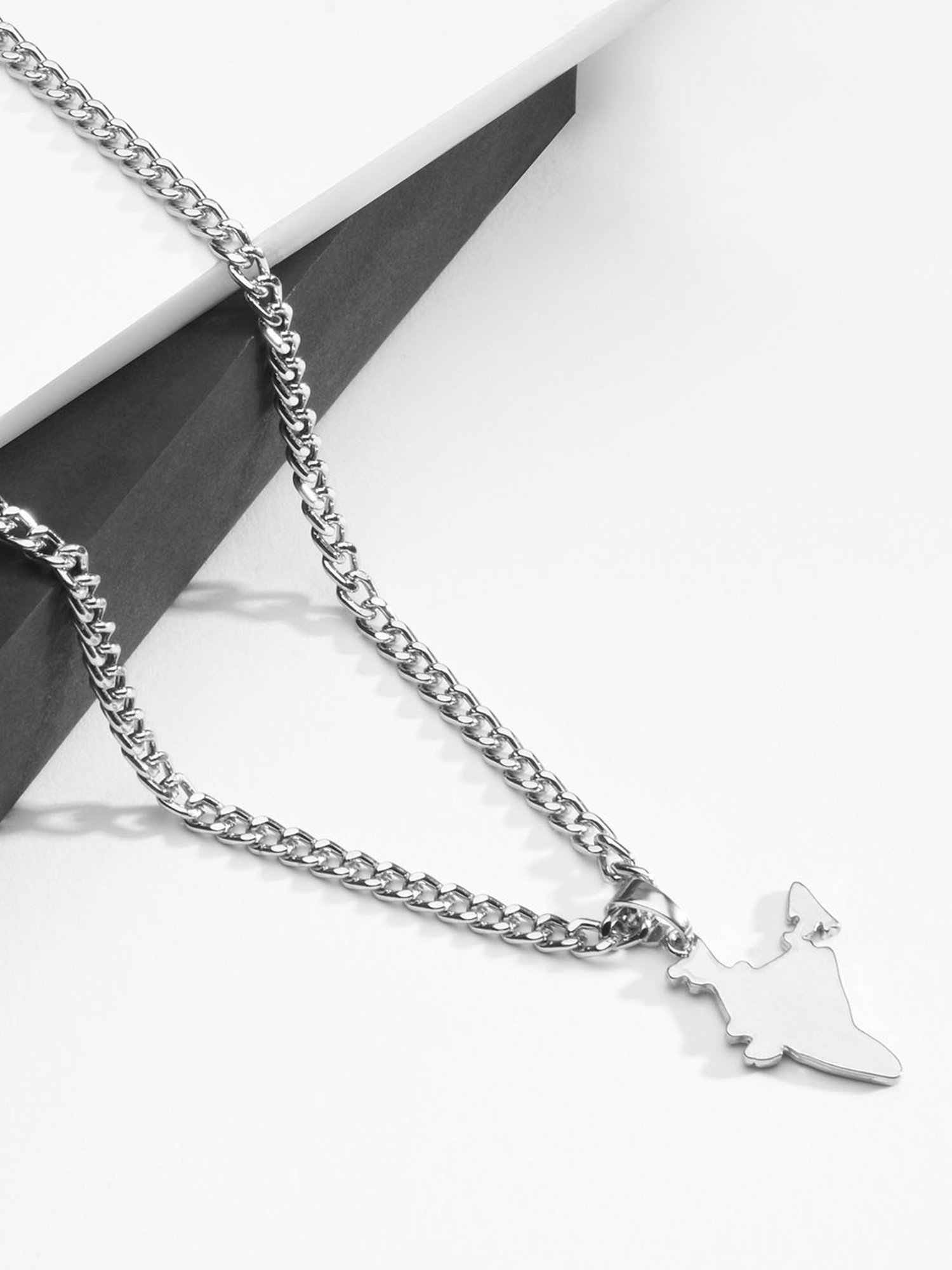 The Bro Code Silver-Plated India Pendant Necklace for Men