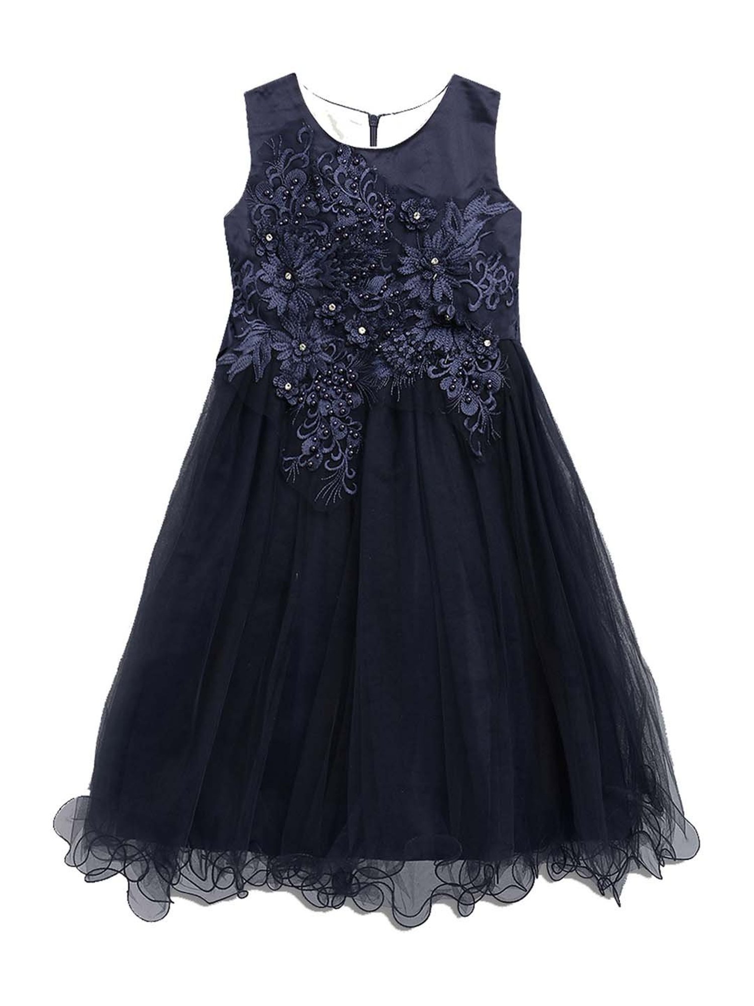 Butterfly Blush Kids Navy Applique Dress