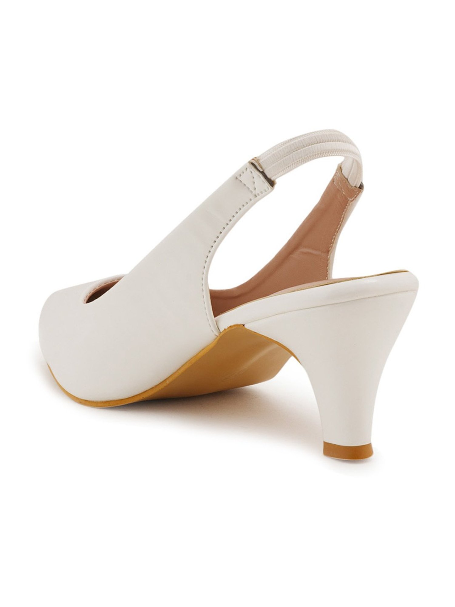 Scentra Women's White Sling Back Sandals