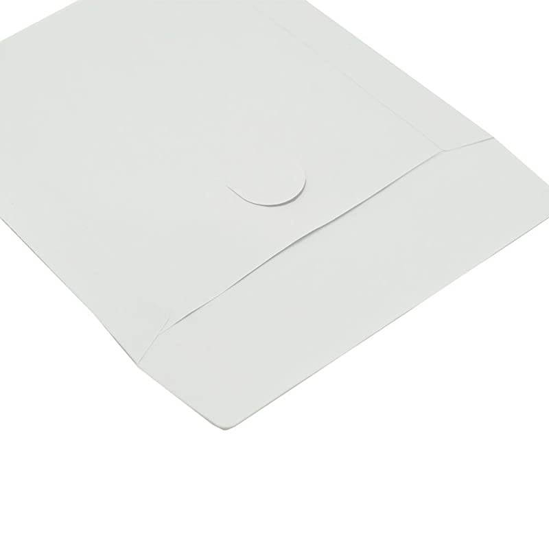 1,000 Pieces White Paper CD DVD Sleeves Envelope Holder with Clear Window and Flap, 80g Economy Weight.