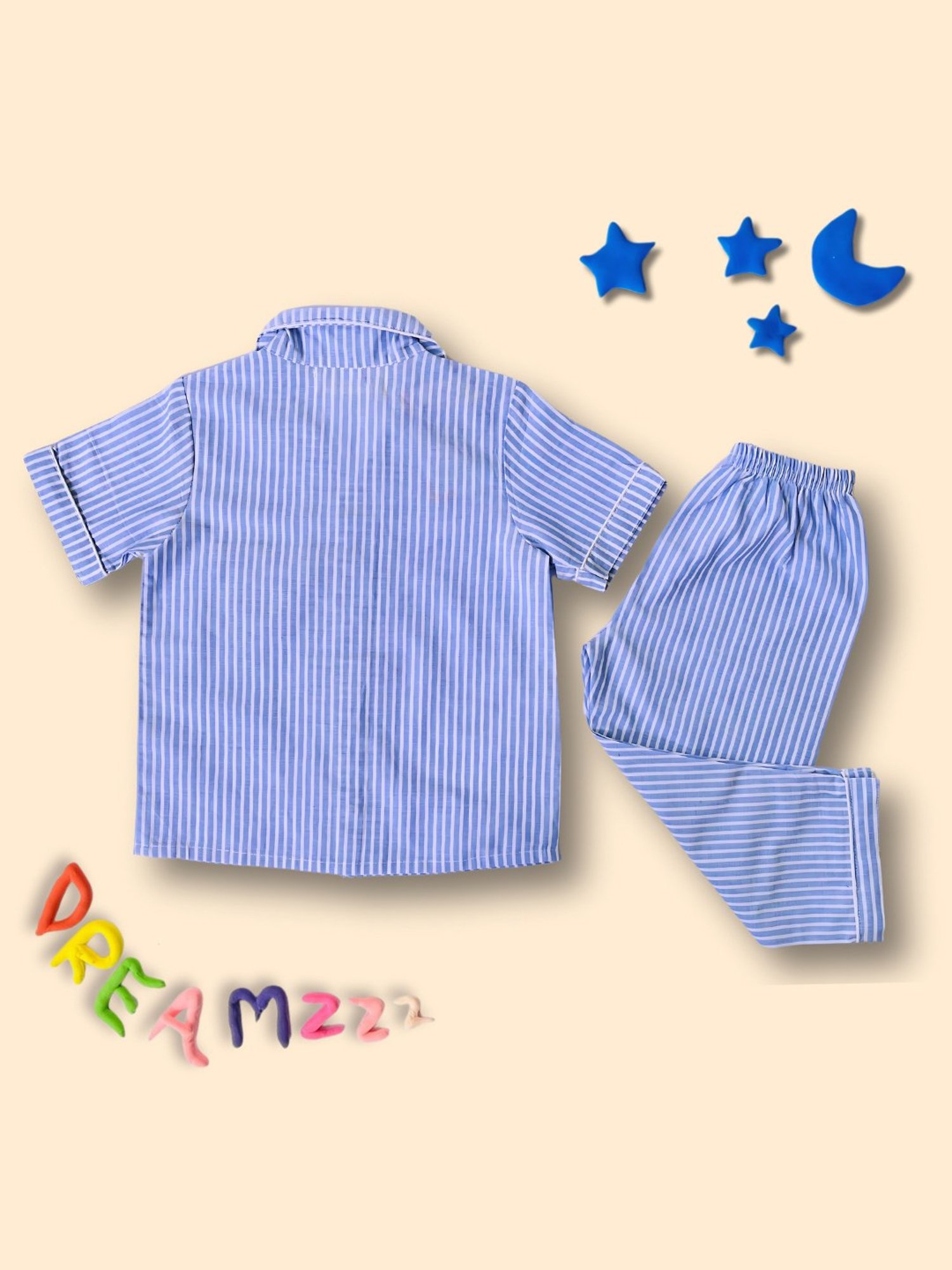 Tippy Top Boys Blue Striped Shirt with Pants