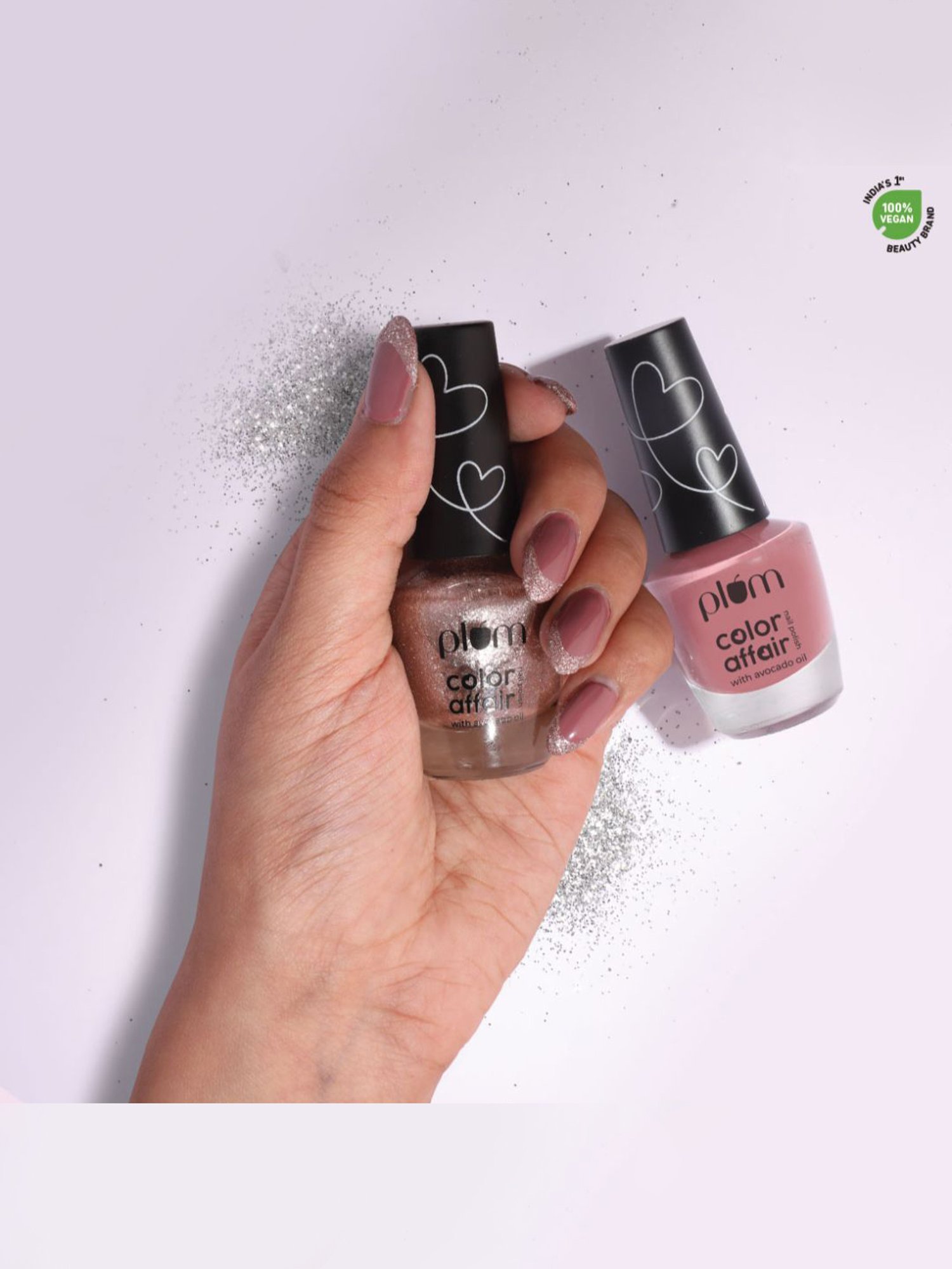 Plum Color Affair Nail Polish Black Blaze 170 - 11 ml