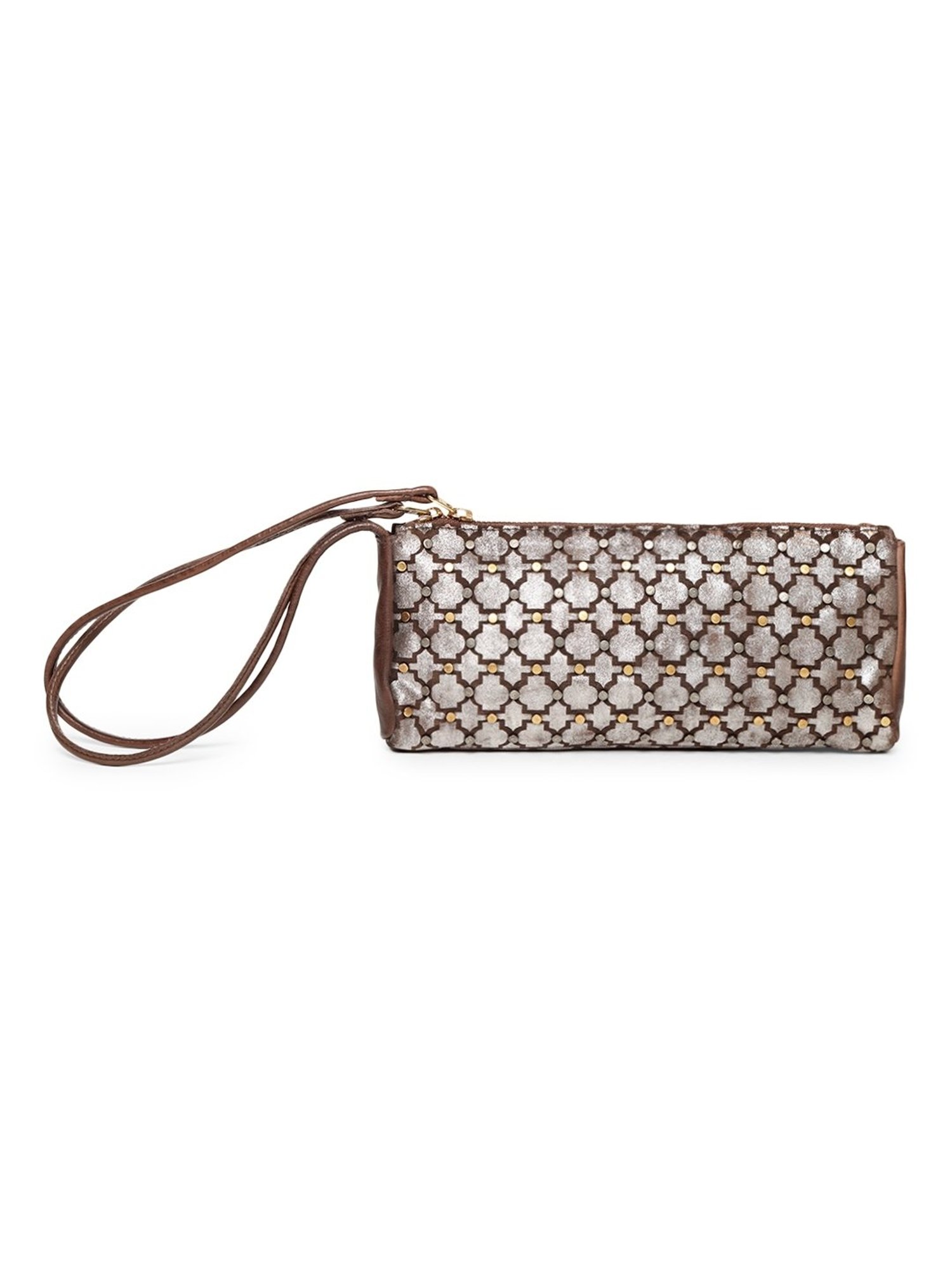 Art N Vintage Luminosa Brown Leather Embellished Small Handbag