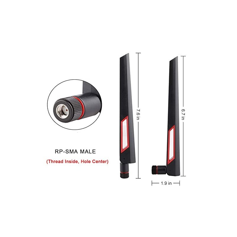 WiFi Antenna 10 DB DualBand 24G 5G 58G High Gain with RP SMA Male Connector for Wireless Network RouterAccess PointUSB AdapterPCI AdapterIP Camera WiFi Range Extender