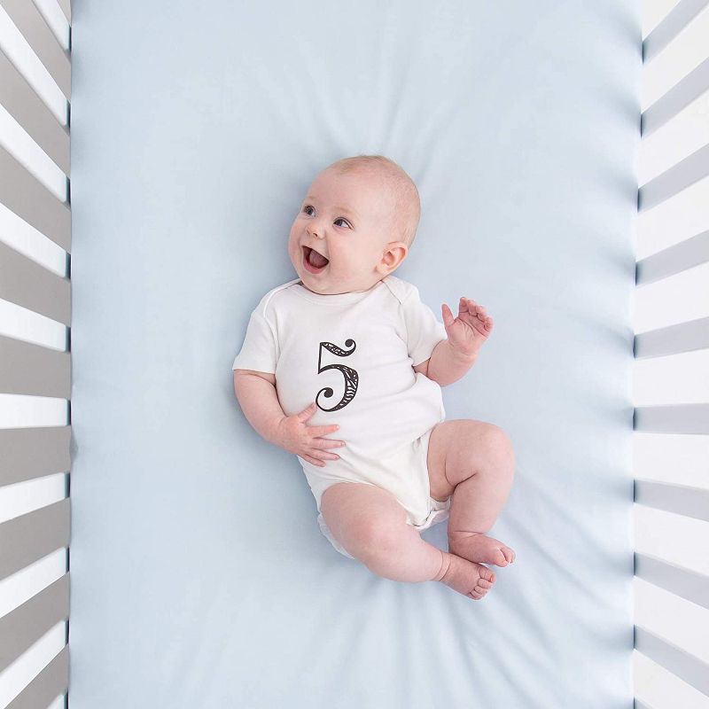 JumpOff Jo Baby Milestone Onesies, 12 Bodysuit Set for Photo Memories, Seize The Moments, Numbers