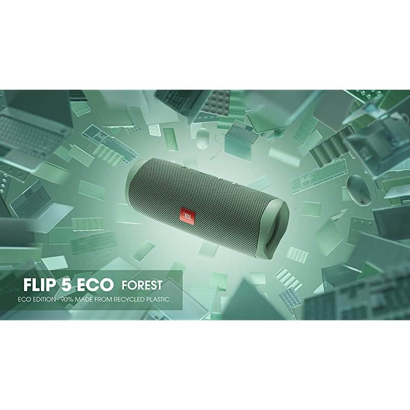FLIP 5 Waterproof Portable Bluetooth Speaker Made From 100 Recycled Plastic Green Eco Edition