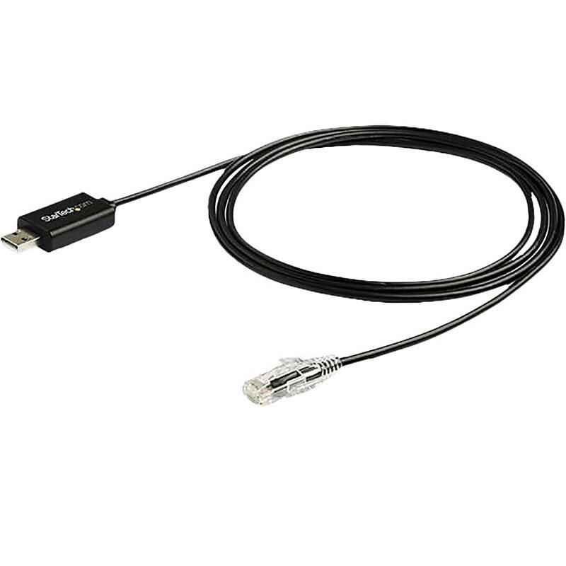 StarTech 6' USB to RJ45 Console Cable, Black ICUSBROLLOVR
