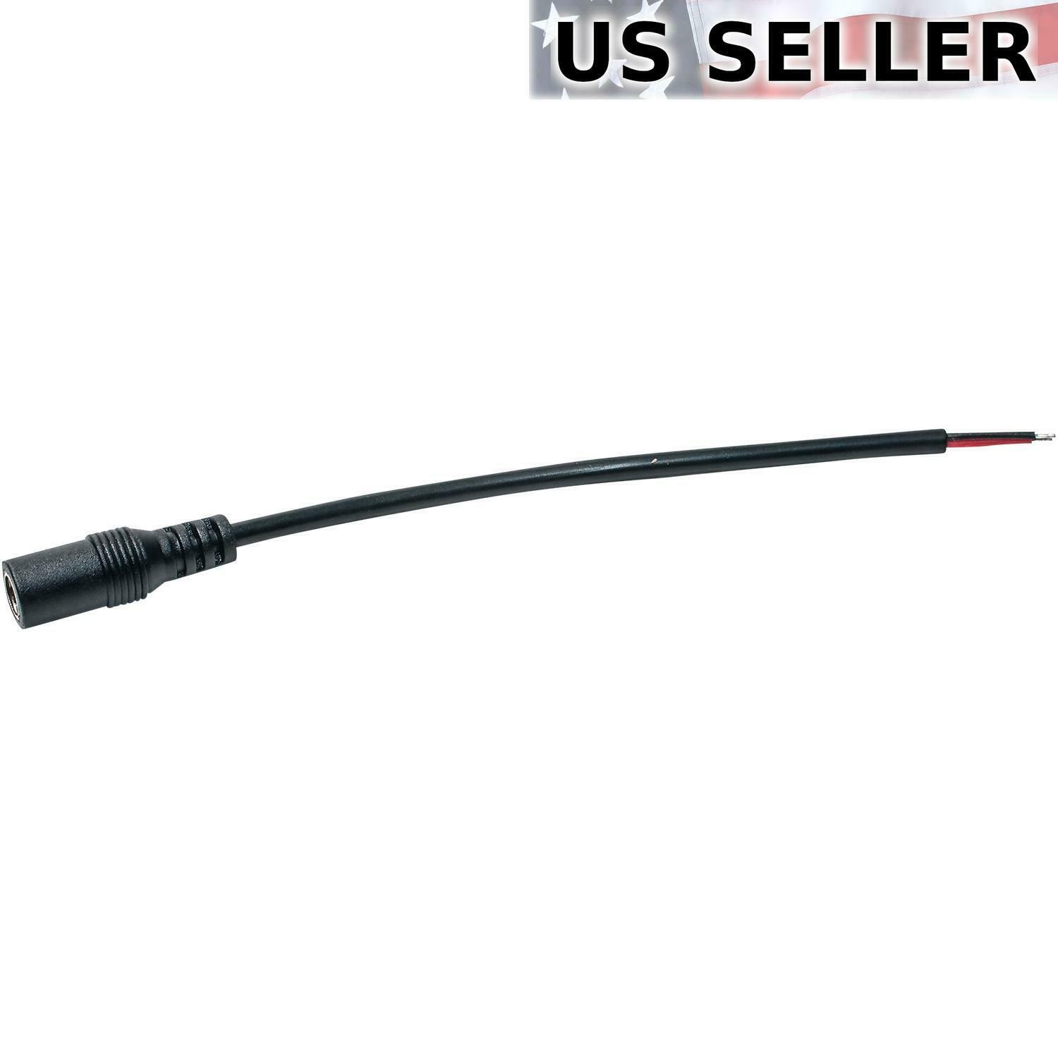 DC Power Pigtail Female Barrel Jack 6-inch Wire Cable 5.5mm x 2.1mm for 12V Port