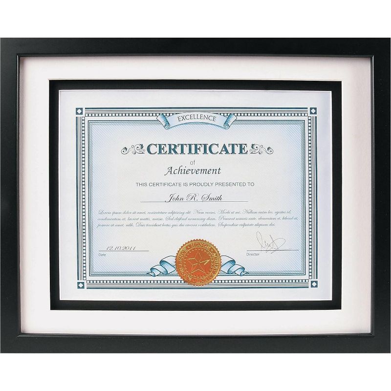 DAX Solid Wood Float Frame 8 1/2 x 11; 11 x 14 Black N15989ST