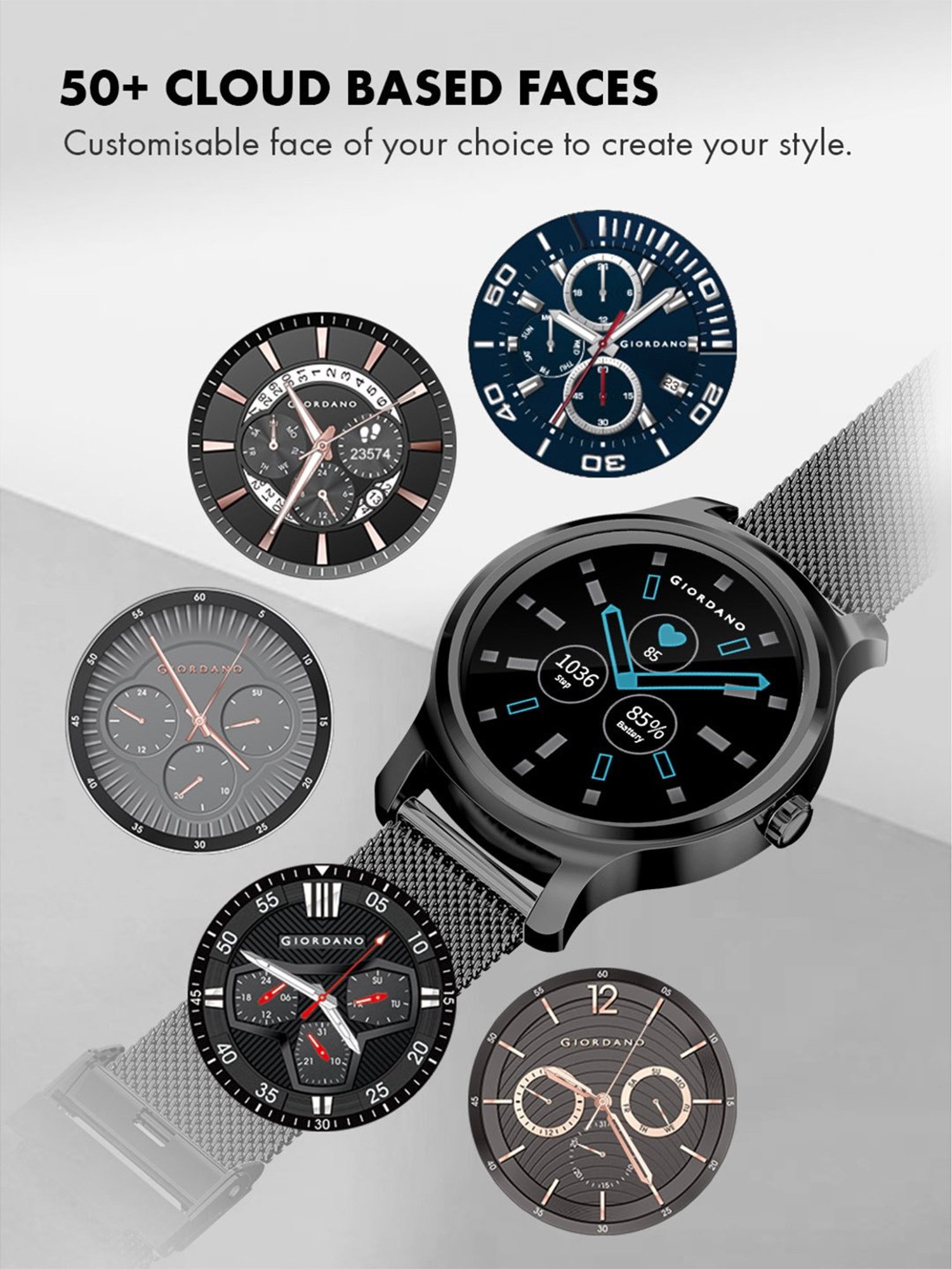 Giordano GT01-BK Unisex Smart Watch