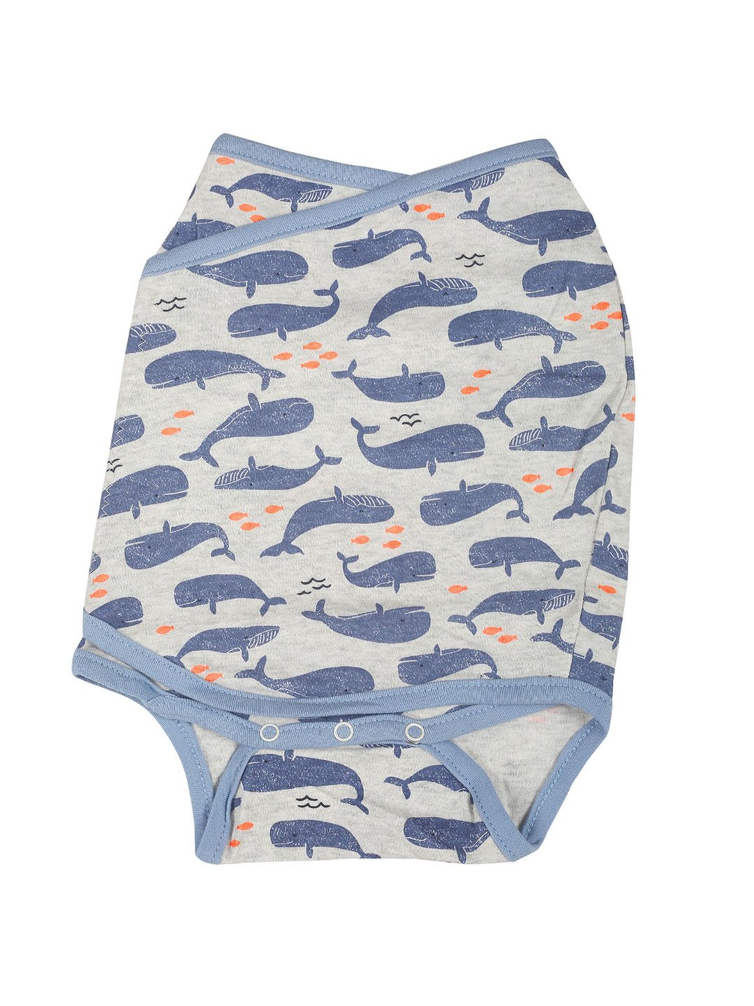 Baby Moo Dolphins Blue Ready Swaddle