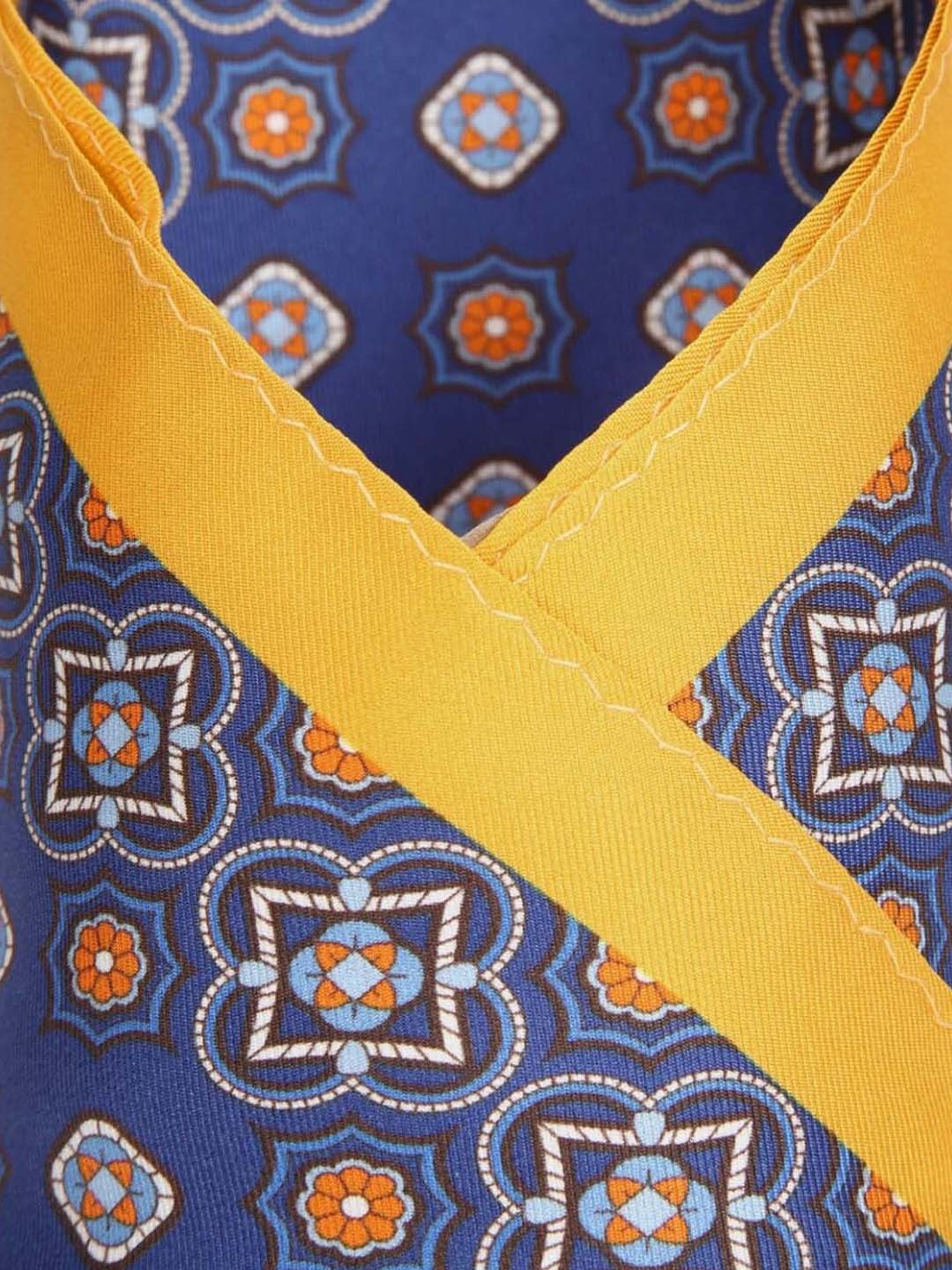 Van Heusen Blue Printed Pocket Square