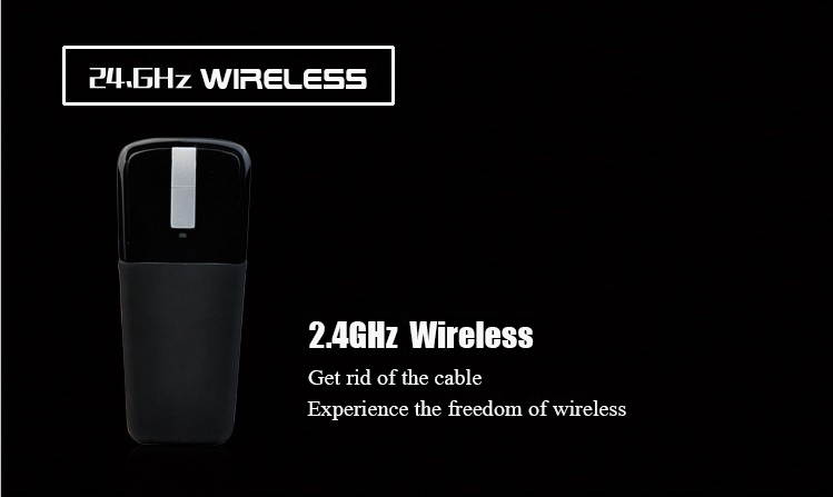 2.4GHz Arc Touch Wireless Mouse Optical Mouse Slim Foldable Flat Mouse Ultrathin Computer Folding Mice Touch Mouse