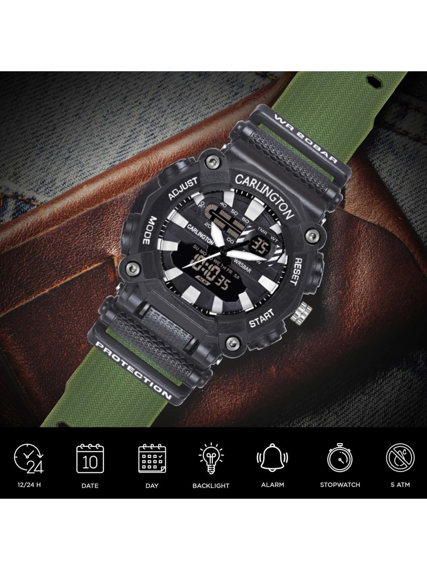 CARLINGTON Endurance 3311 Analog-Digital Watch for Men