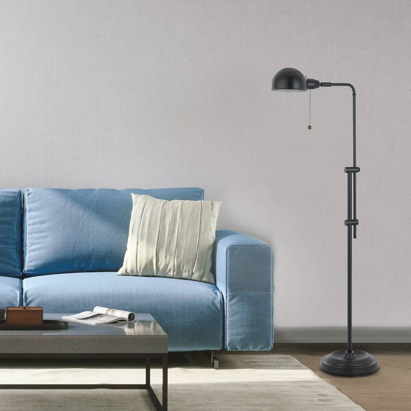 42" x 58" Adjustable Height Croby Oil Rubbed Metal Floor Lamp Bronze - Cal Lighting