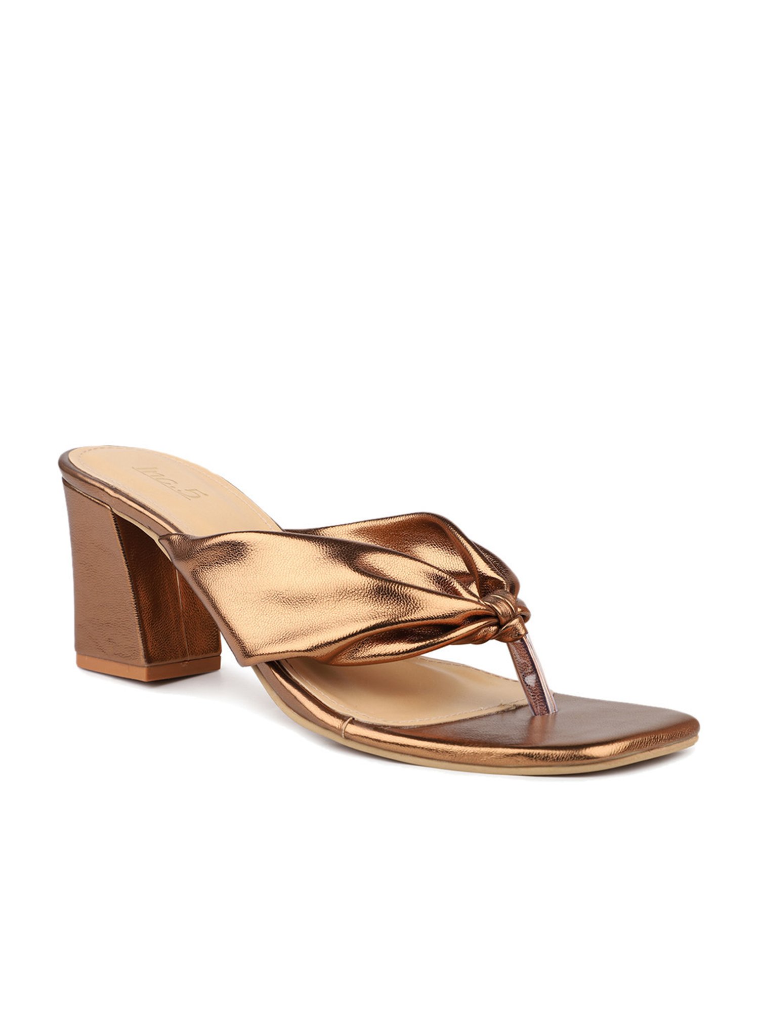 Inc.5 Women's Antique Gold Thong Sandals