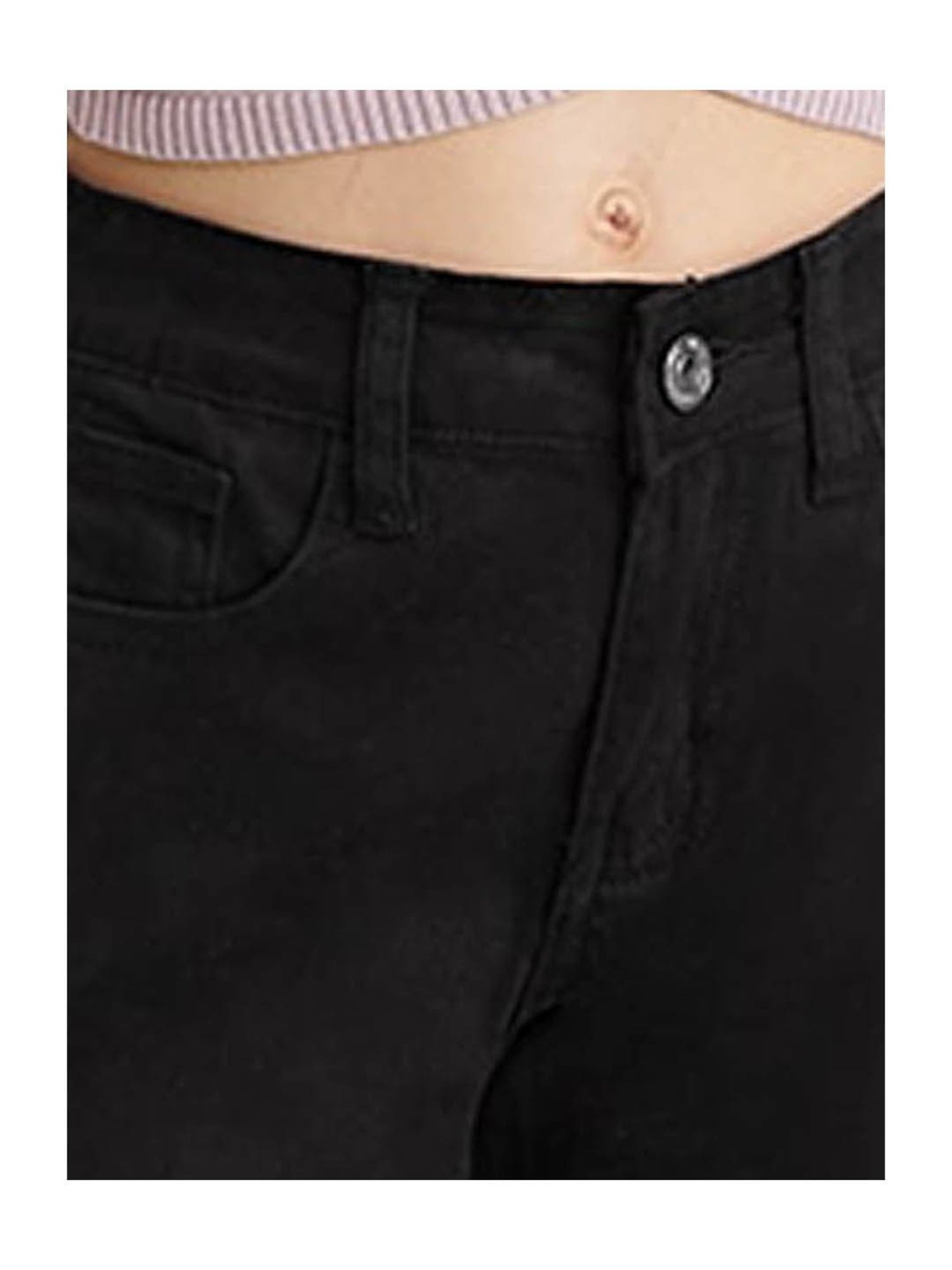 Kotty Girls Black Solid Jeans