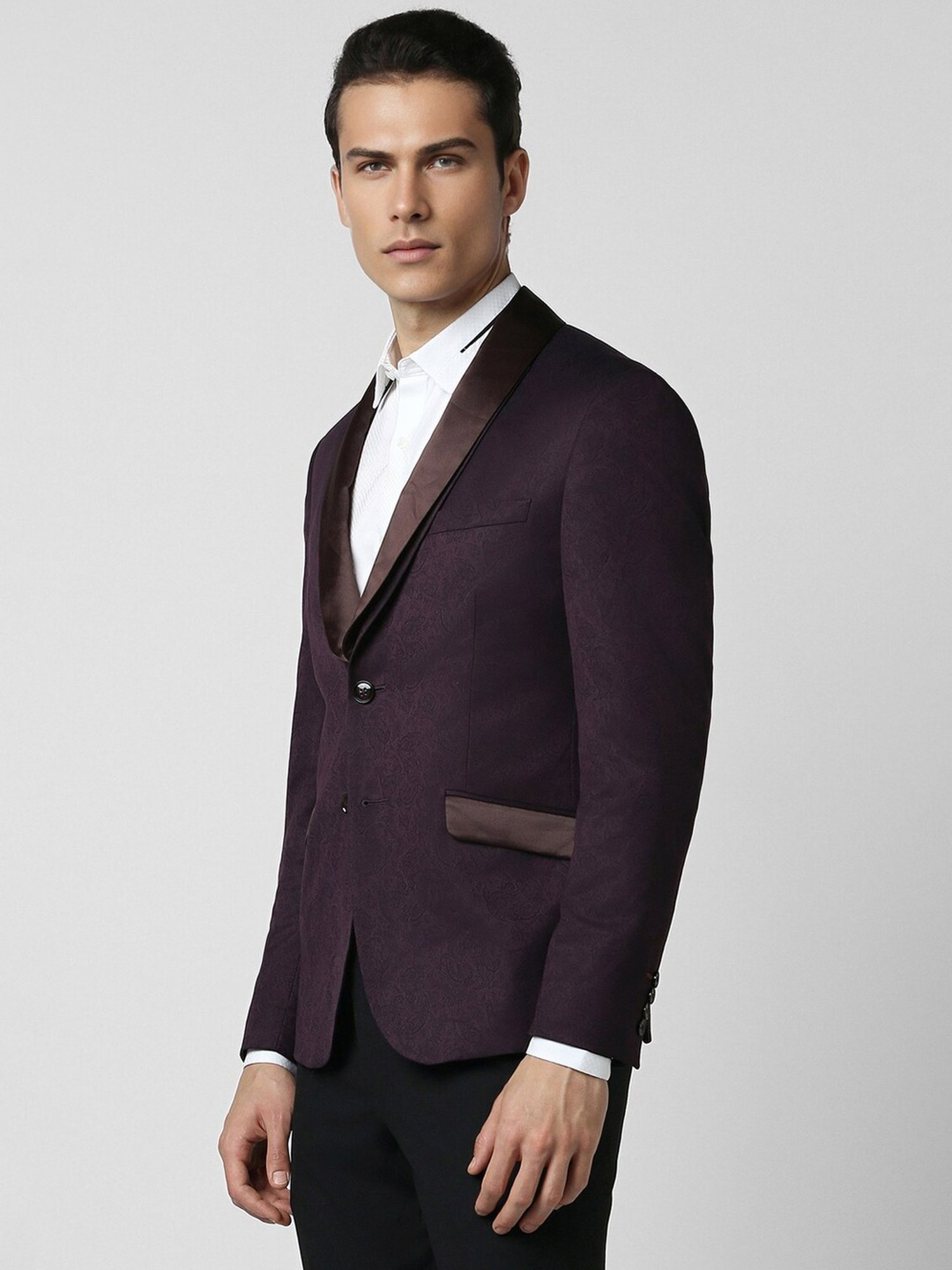 Louis Philippe Light Blue Regular Fit Blazer