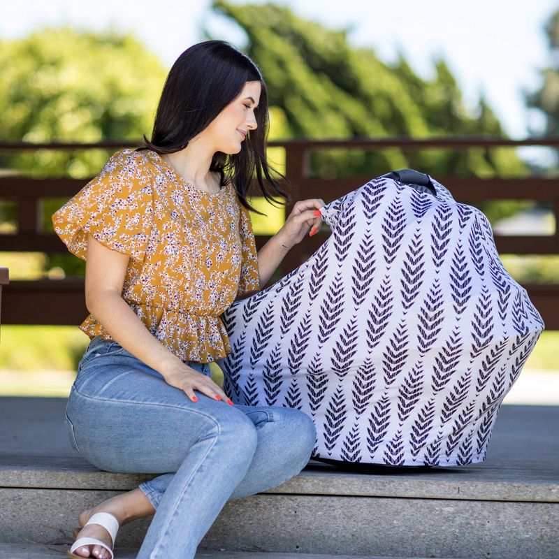 J.L. Childress 4-in-1 Multi-Use Cover Black Feathers