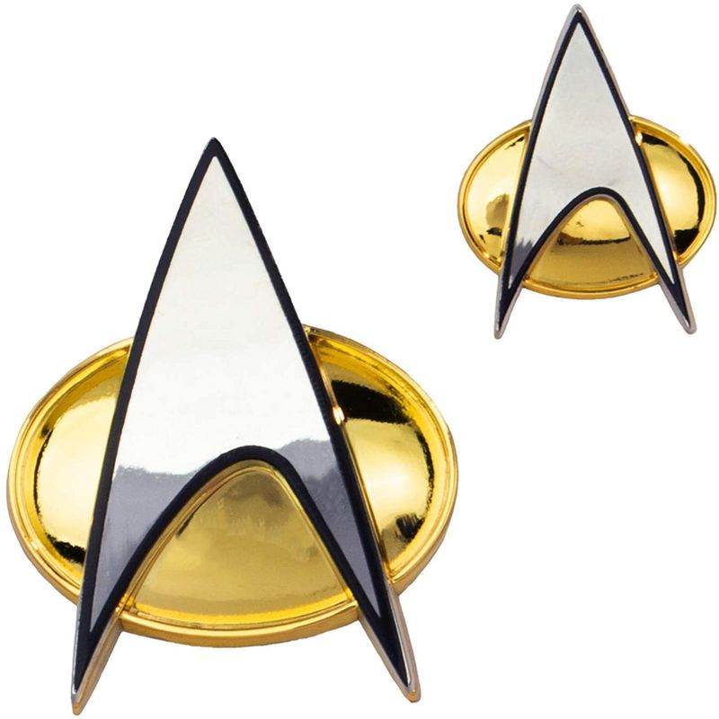 Quantum Mechanix Star Trek The Next Generation Communicator Badge and Lapel Pin Set