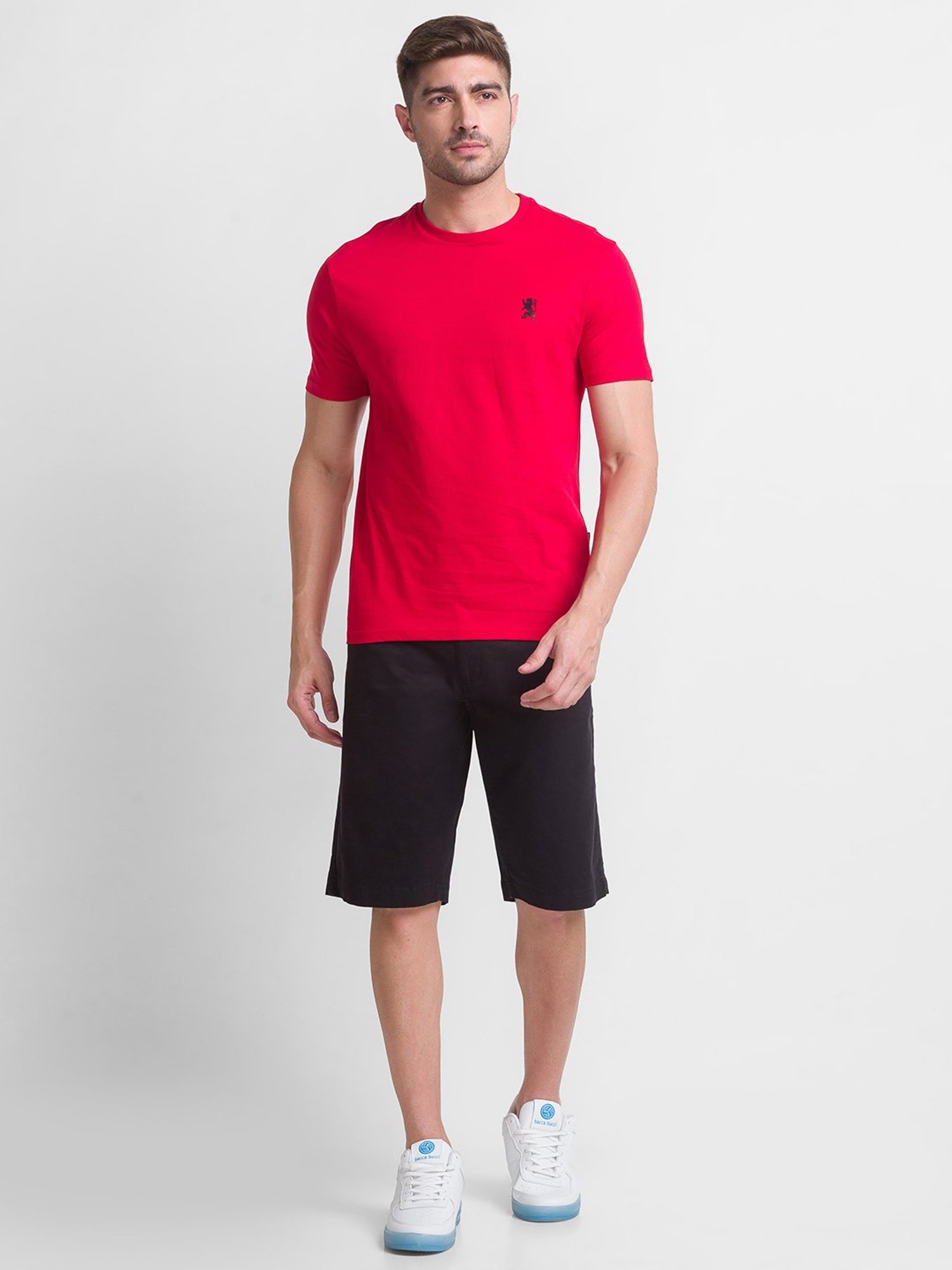 Giordano Red Slim Fit Crew T-Shirt