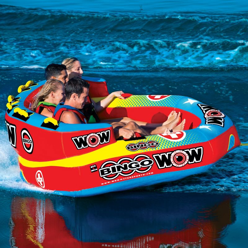 Wow Bingo 2 Inflatable 2 Person Seating Ride Cockpit Towable Water Sports Tube