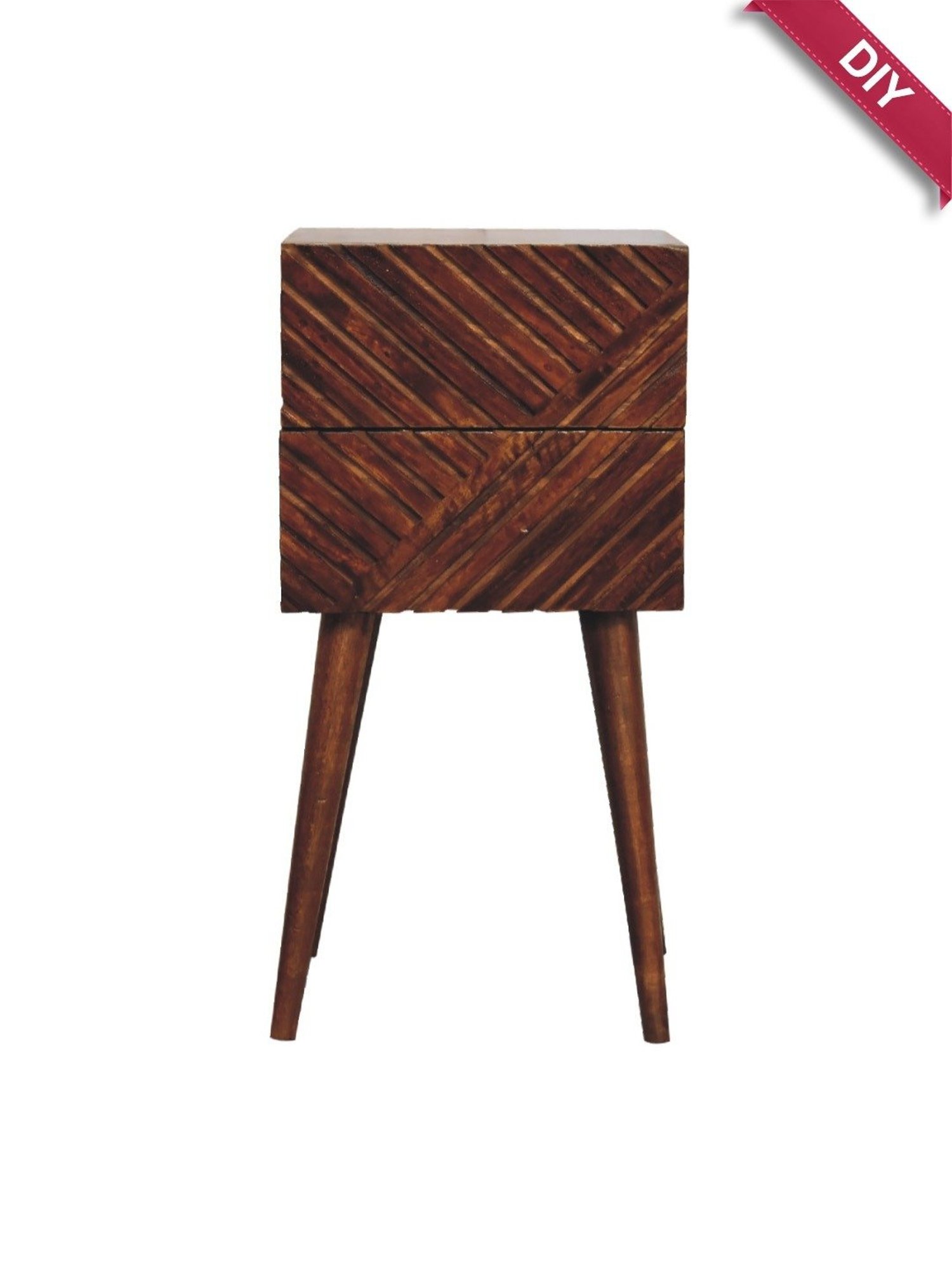 Ikiriya Avina Solid Dark Brown Wood End Table