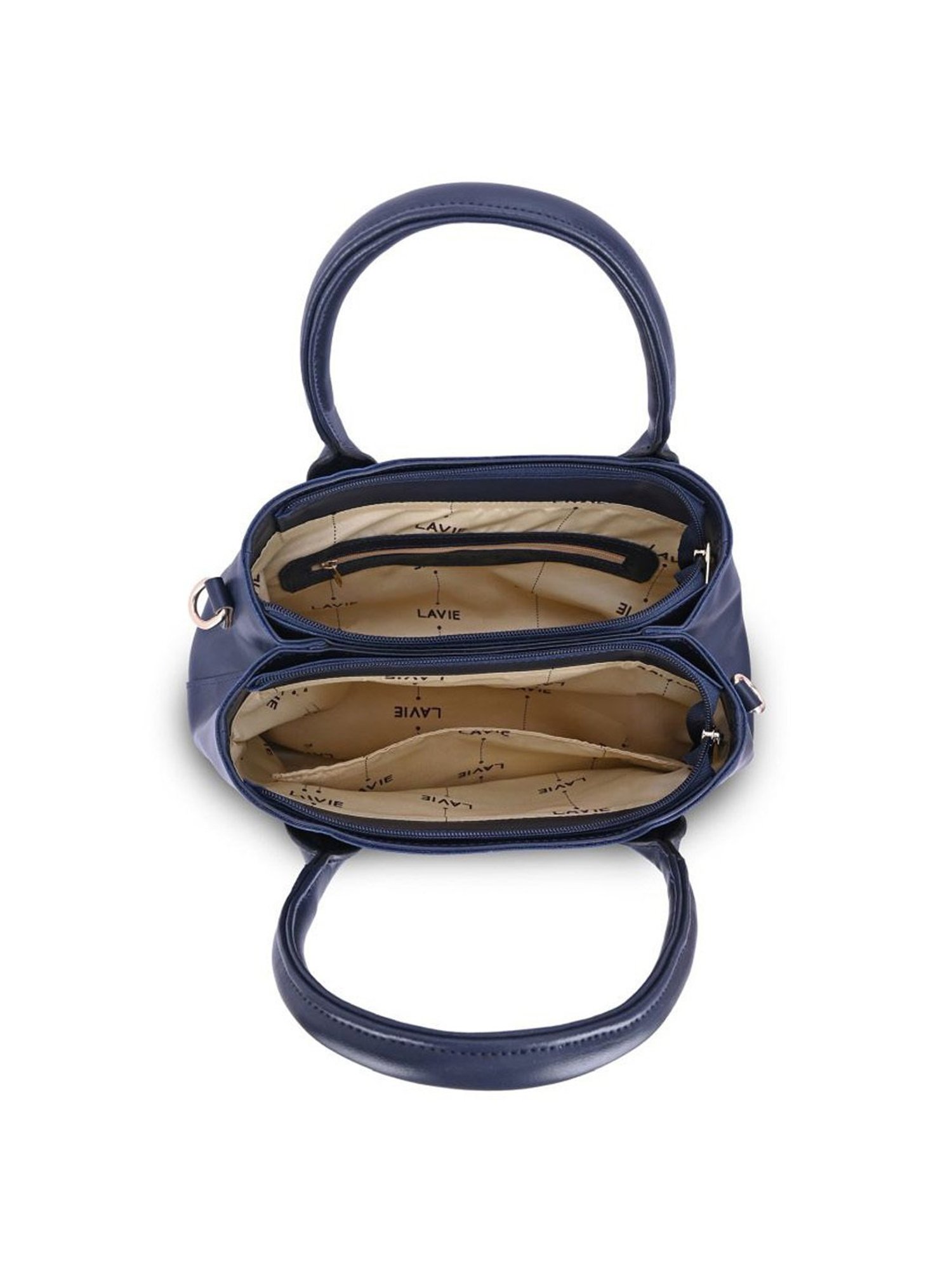 Lavie Wuru Navy Synthetic Solid Handbag
