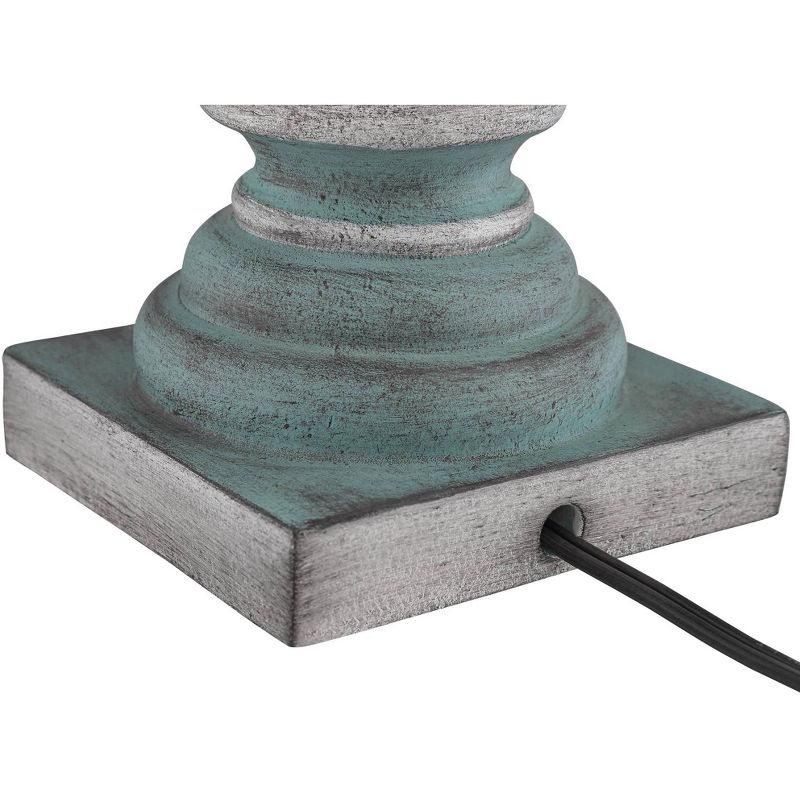 Regency Hill Patsy Blue-Gray Washed Black Shade Table Lamps Set of 2