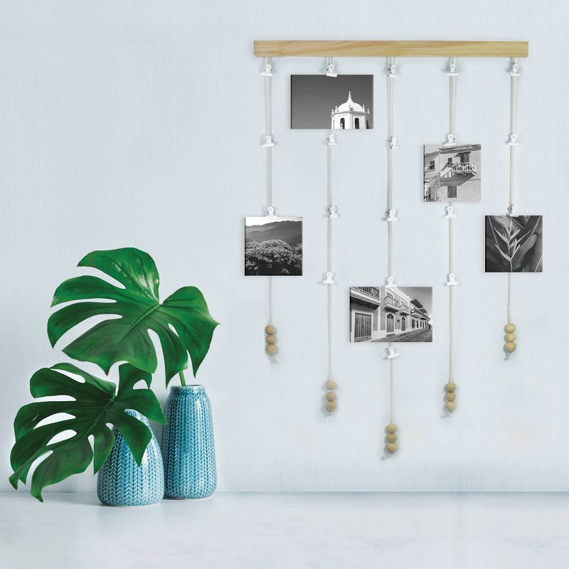 20" Beaded Photo Wall Hanging Natural - Opalhouse™