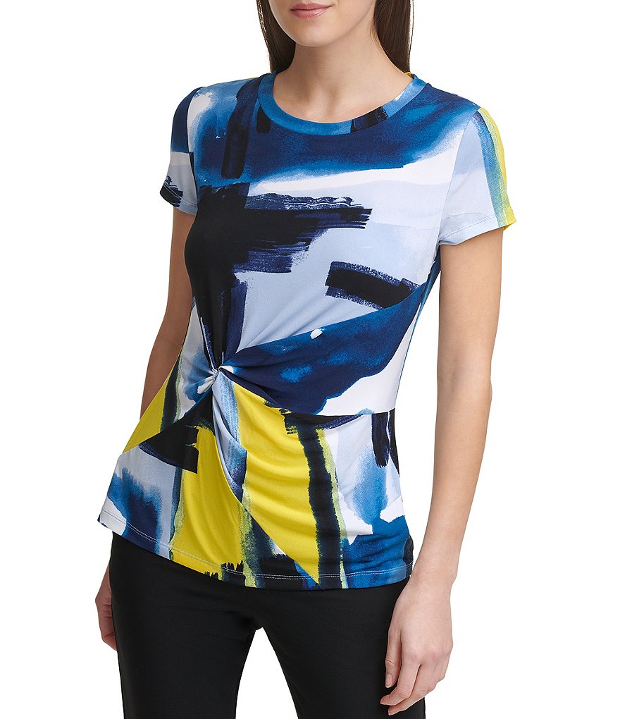 Tahari ASL Charmeuse Solid Blouse