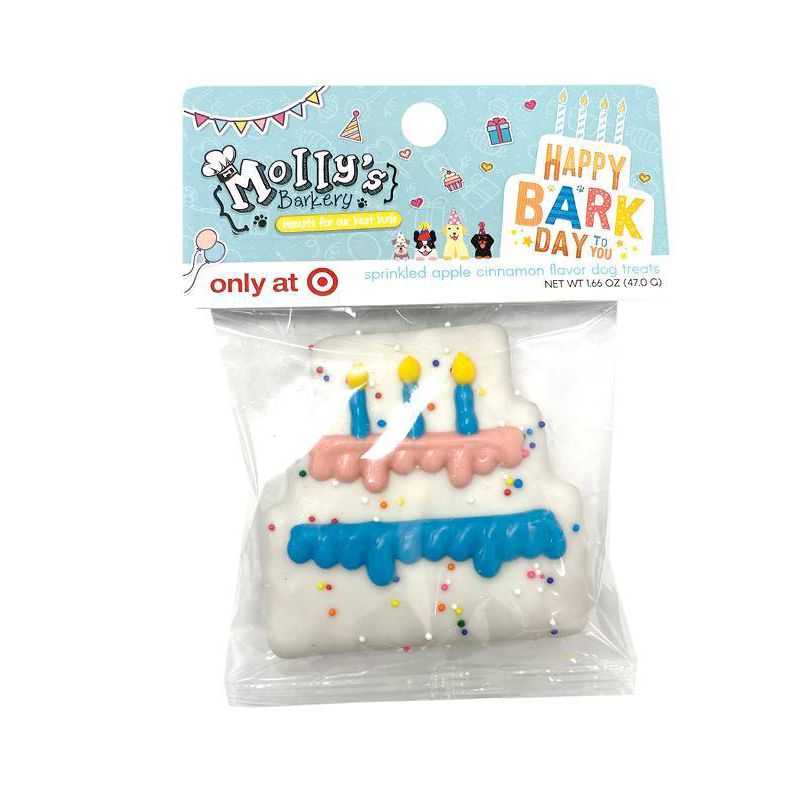 Molly's Barkery Birthday Cake Cookie Dog Treat - 1ct