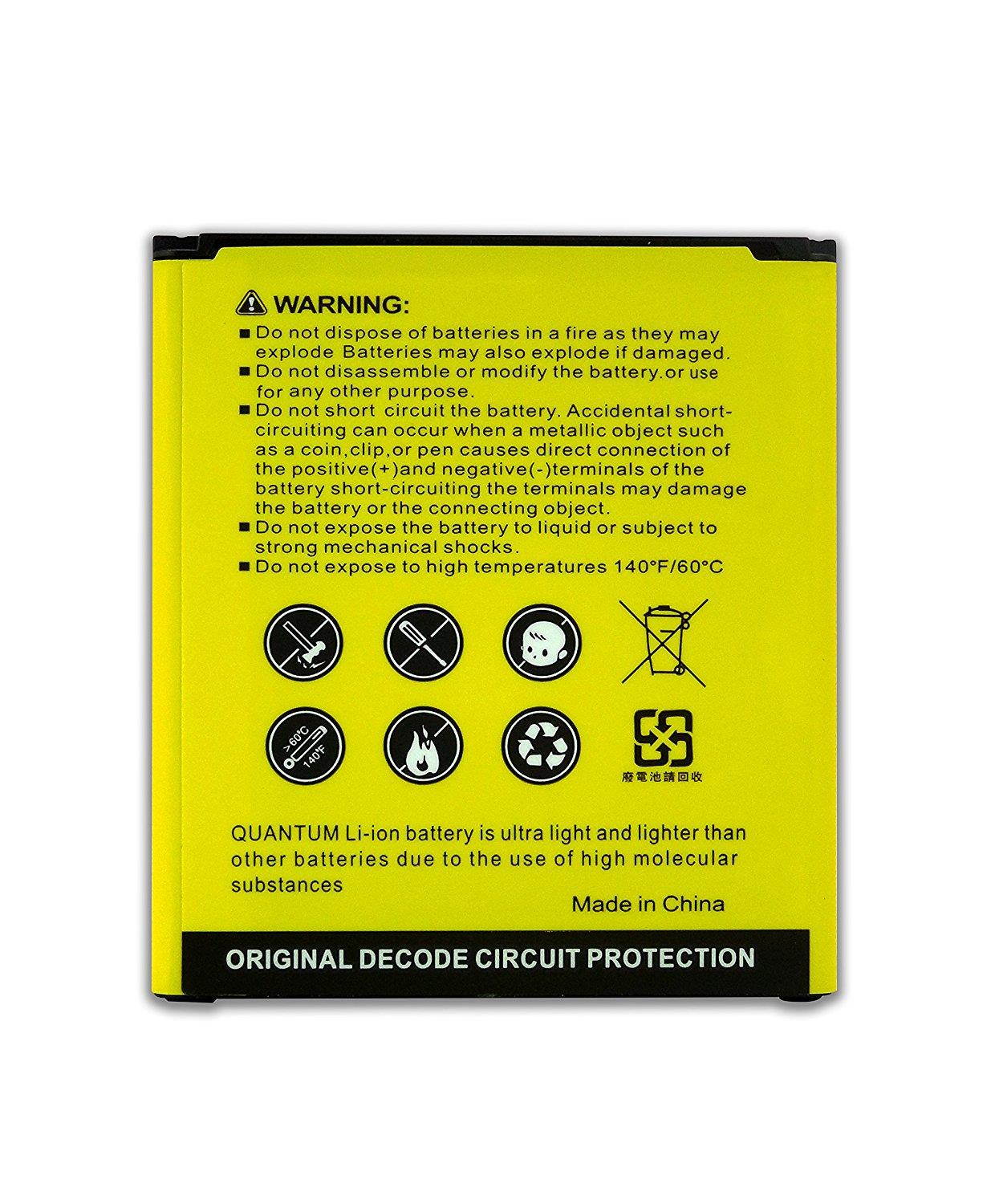 QUANTUM Bateria 2600 mAh + Cargador de Pared USB para el Galaxy S4 i9500, 12 meses de garantia.