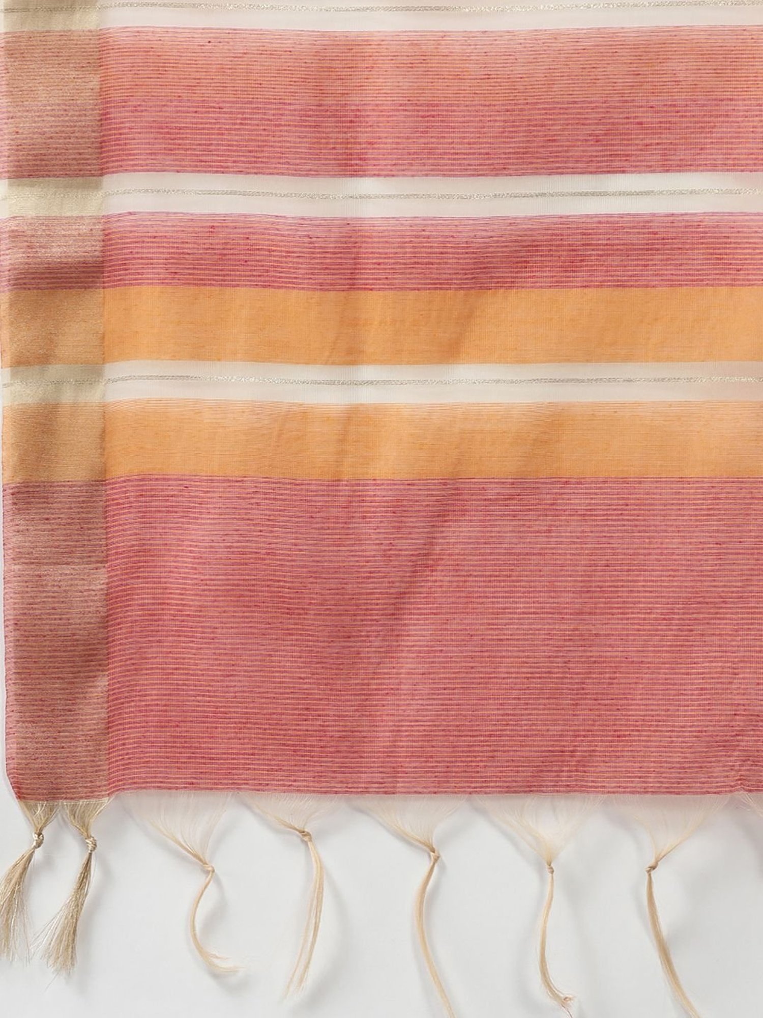 Indo Era Red & Yellow Striped Dupatta